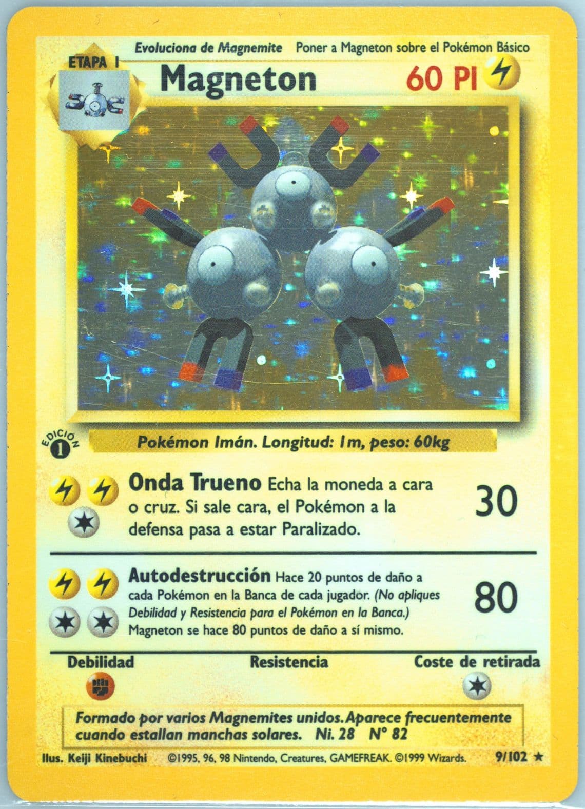 Magneton-Holo 1st Edition (9) 1999 Pokemon Spanish