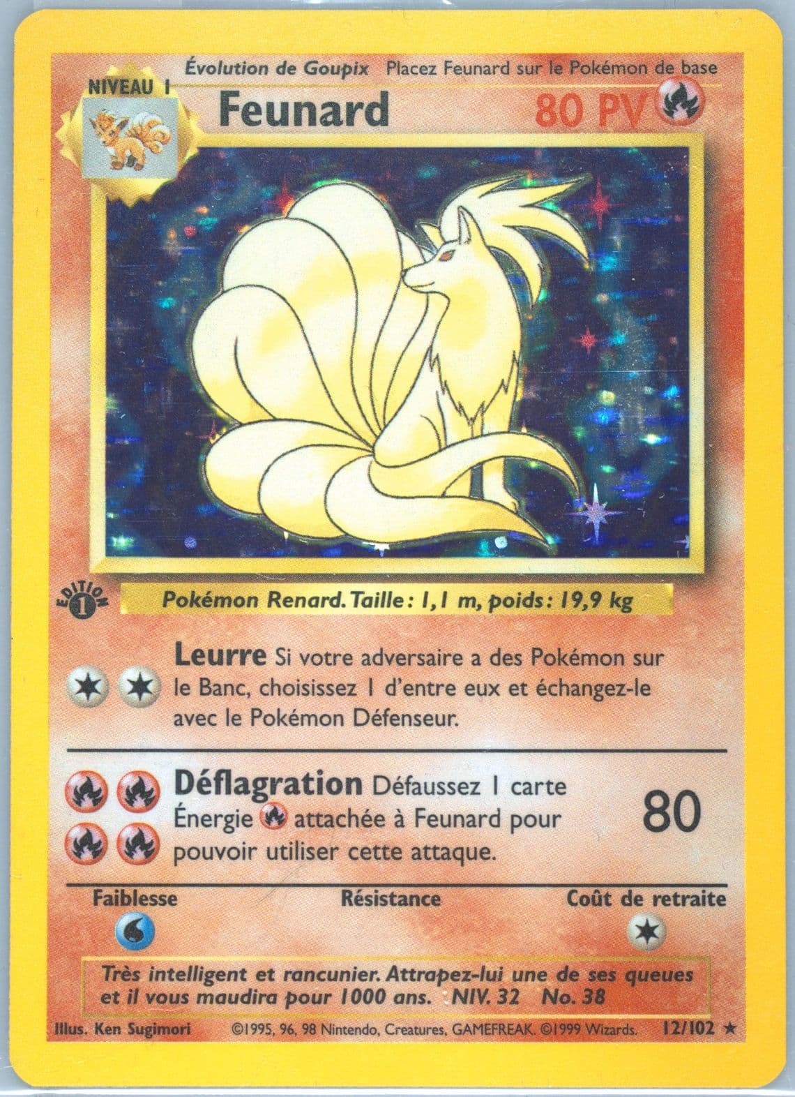 Feunard-Holo 1st Edition (12) 1999 Pokemon French
