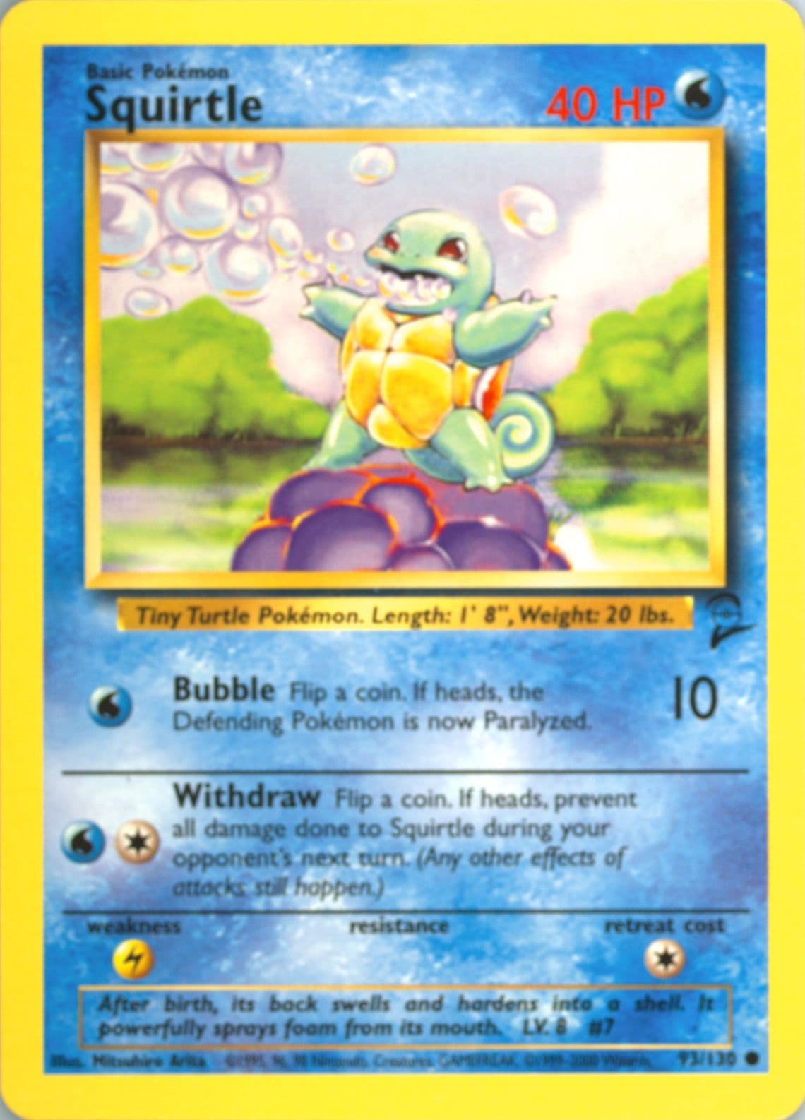 Squirtle (93) 2000 Pokemon Game Base II