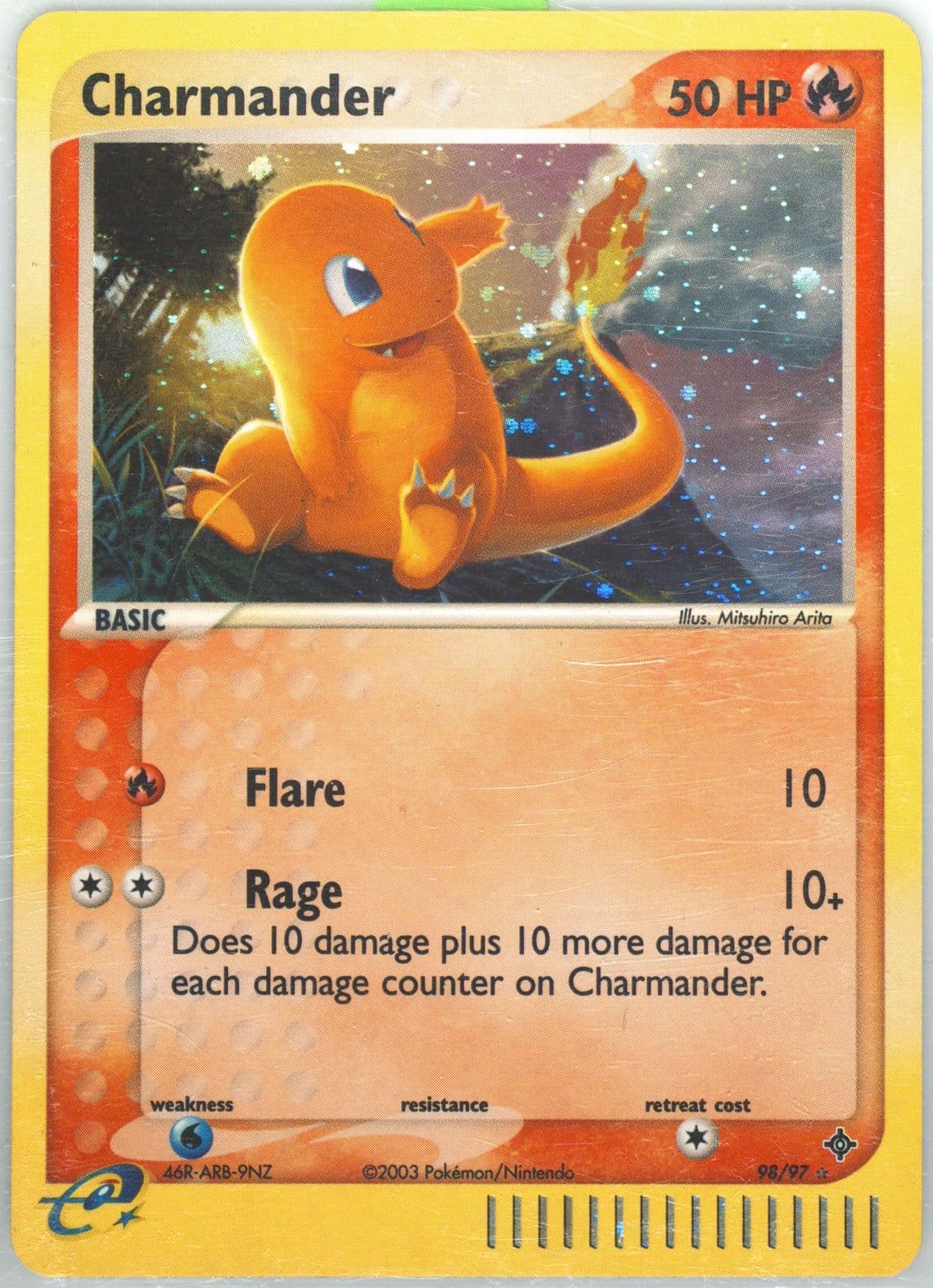 Charmander-Holo (98) 2003 Pokemon EX Dragon