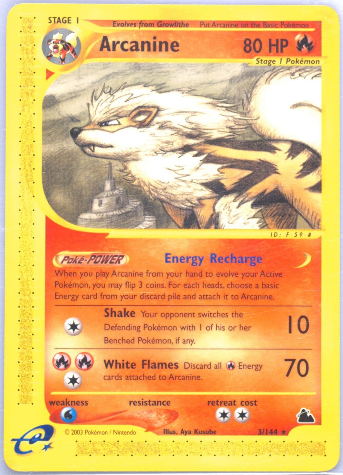 Arcanine (3) 2003 Pokemon Skyridge