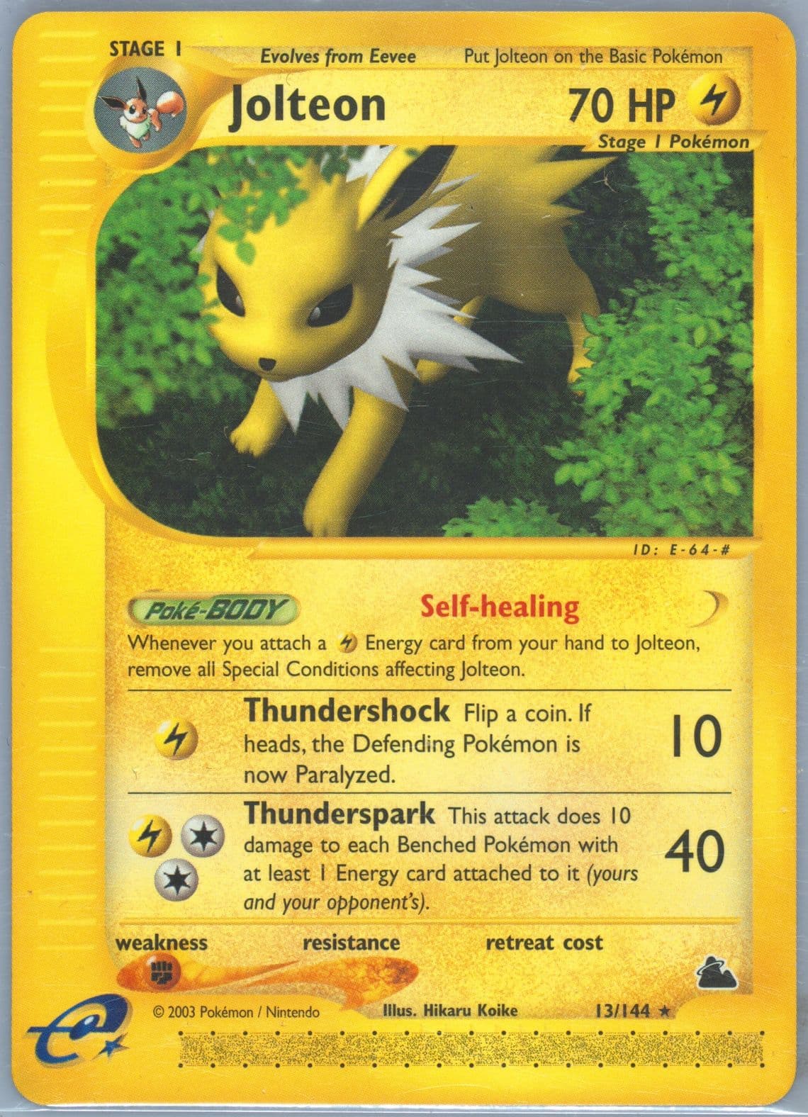 Jolteon (13) 2003 Pokemon Skyridge