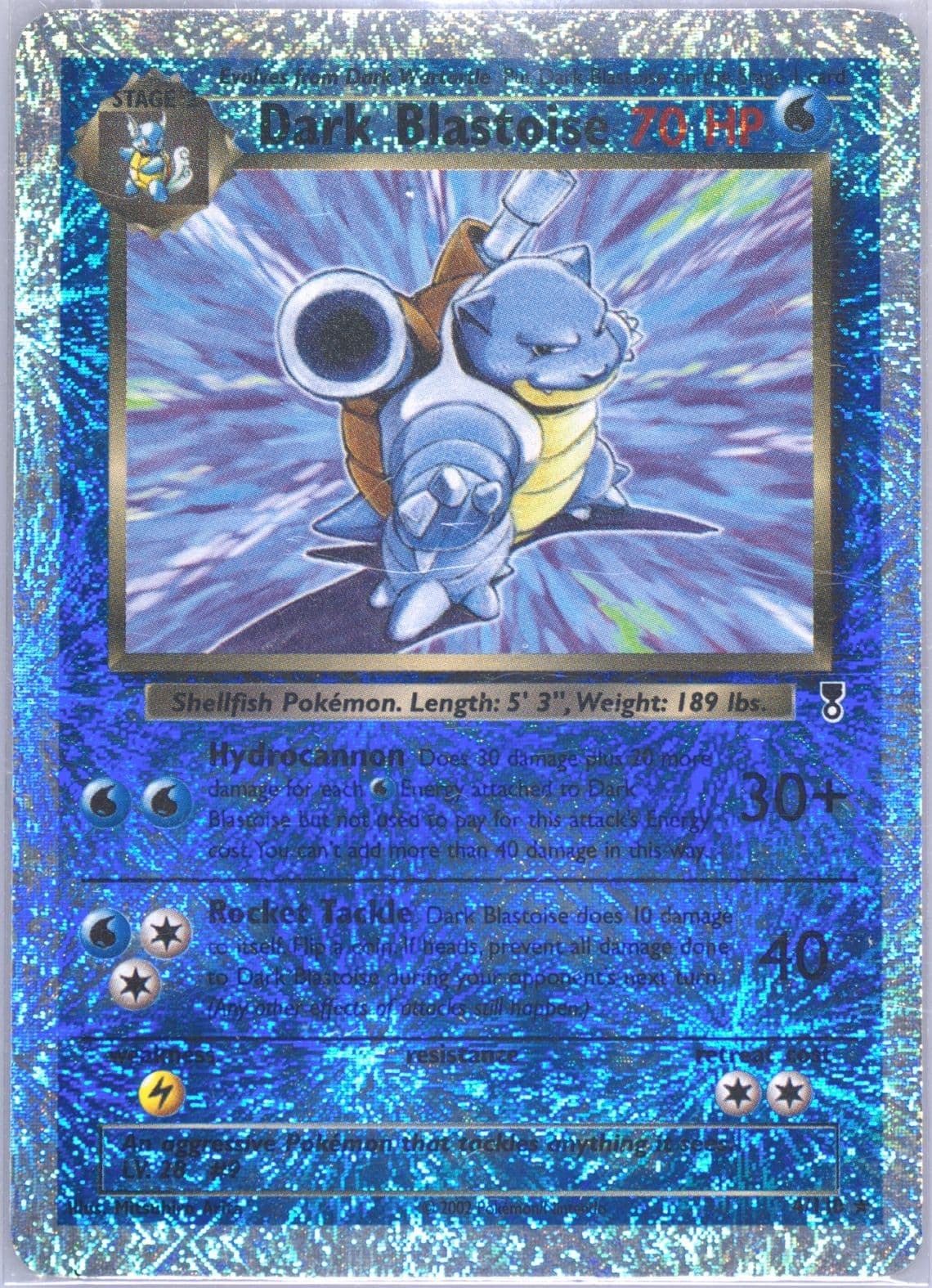 Dark Blastoise-Reverse Foil (4) 2002 Pokemon Legendary Collection