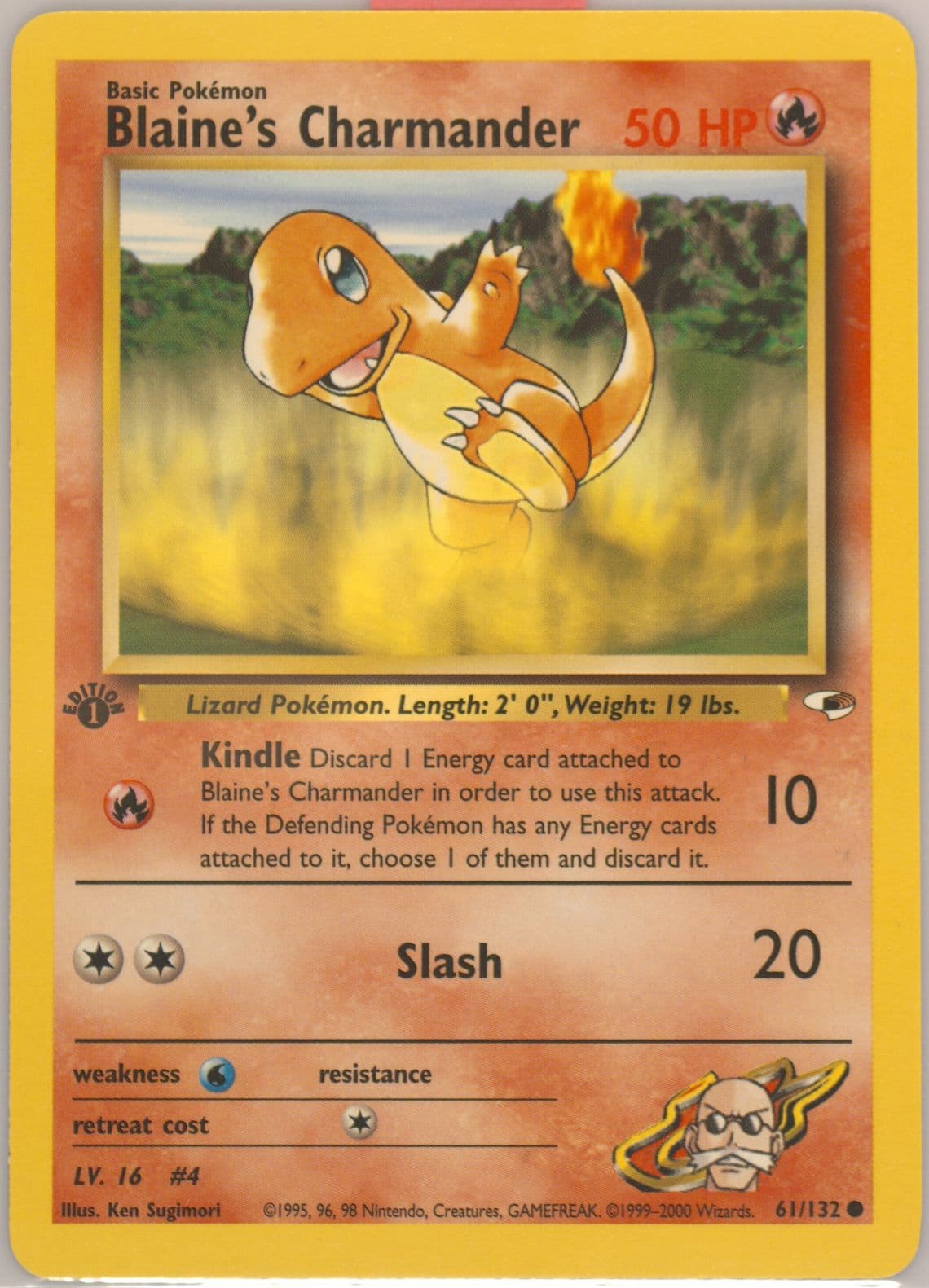 Blaine's Charmander 1st Edition (61) 2000 Pokemon Gym Heroes