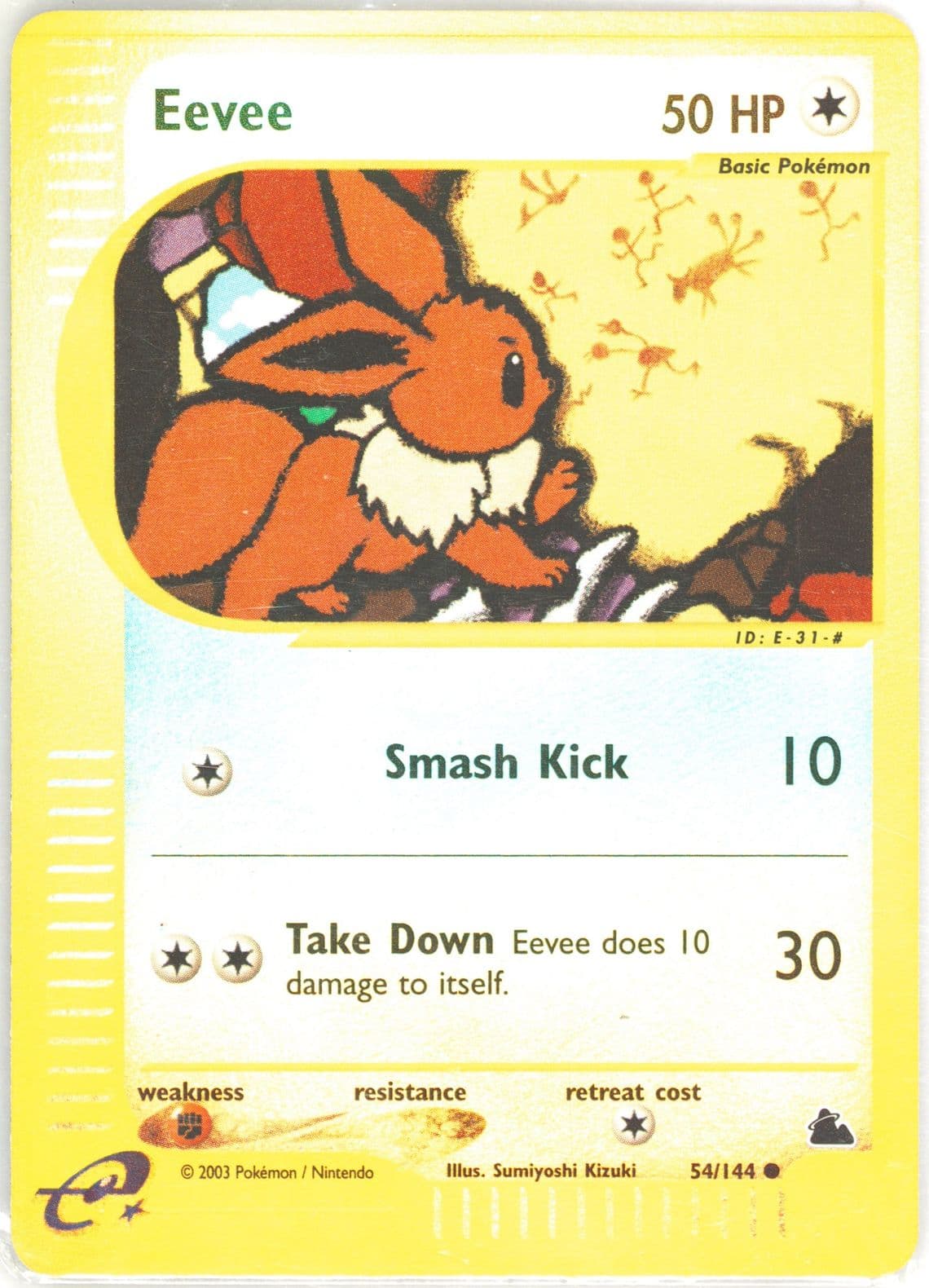 Eevee-Reverse Foil (54) 2003 Pokemon Skyridge