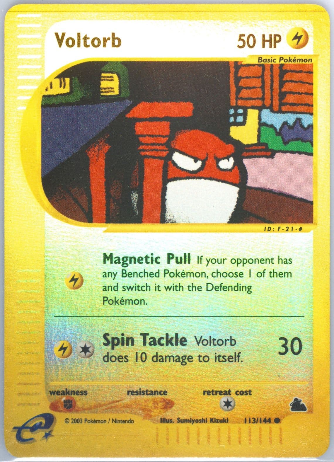 Voltorb-Reverse Foil (113) 2003 Pokemon Skyridge