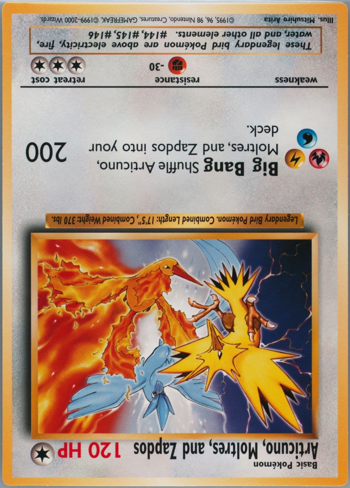 Articuno/Moltres/Zapdos Warner Bros. Promo Jumbo 2000 Pokemon Game Movie