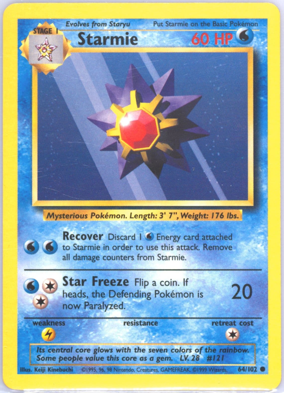 Starmie Trainer Deck B (64) 1999 Pokemon Game