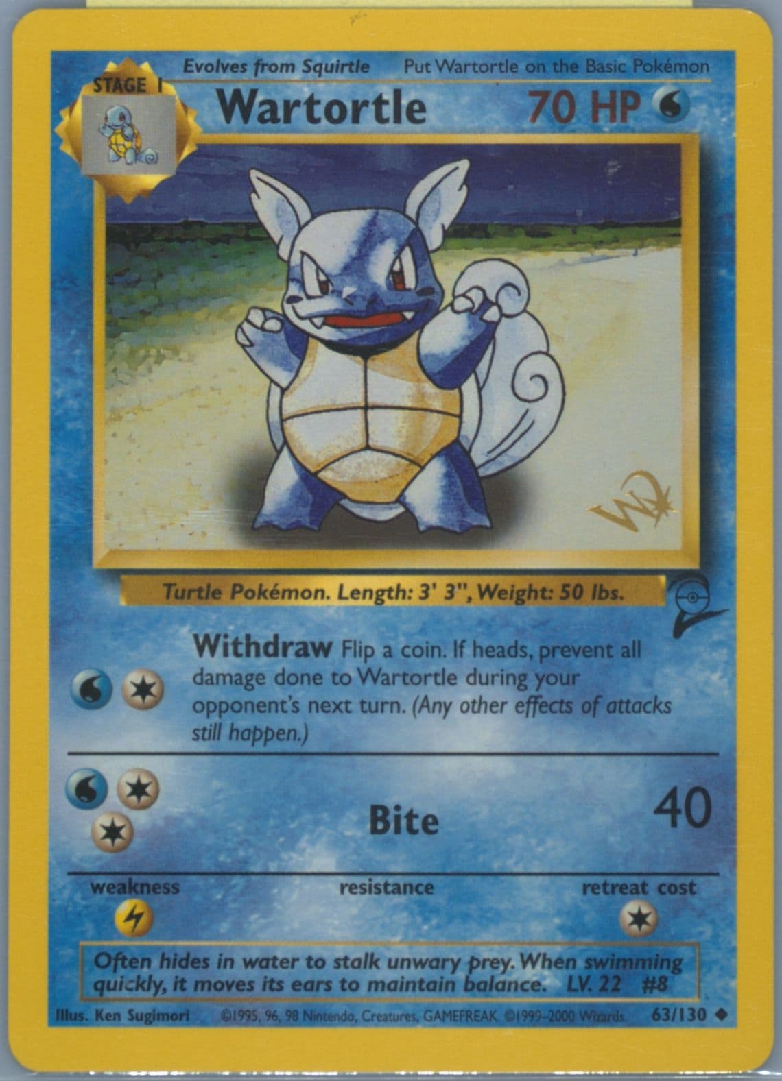 Wartortle Top Deck Magazine (63) 2000 Pokemon Game Promo