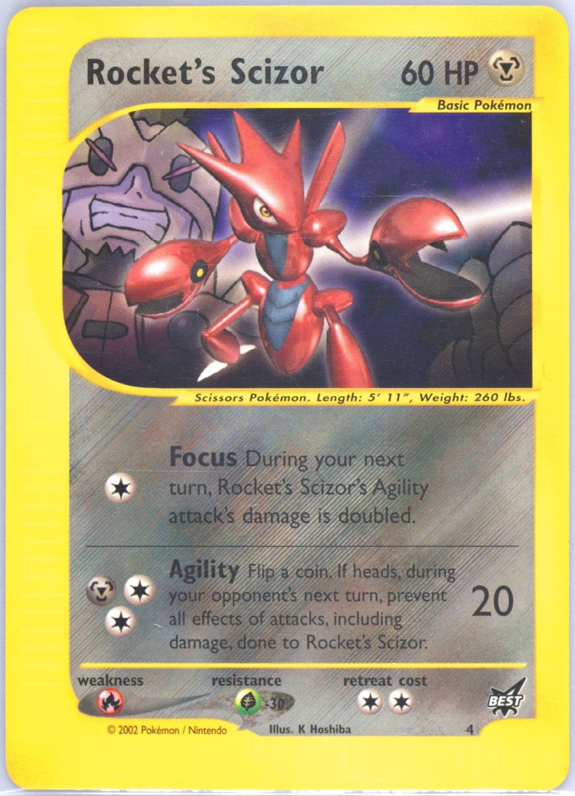 Rocket's Scizor (4) 2003 Pokemon Best of Game Promo