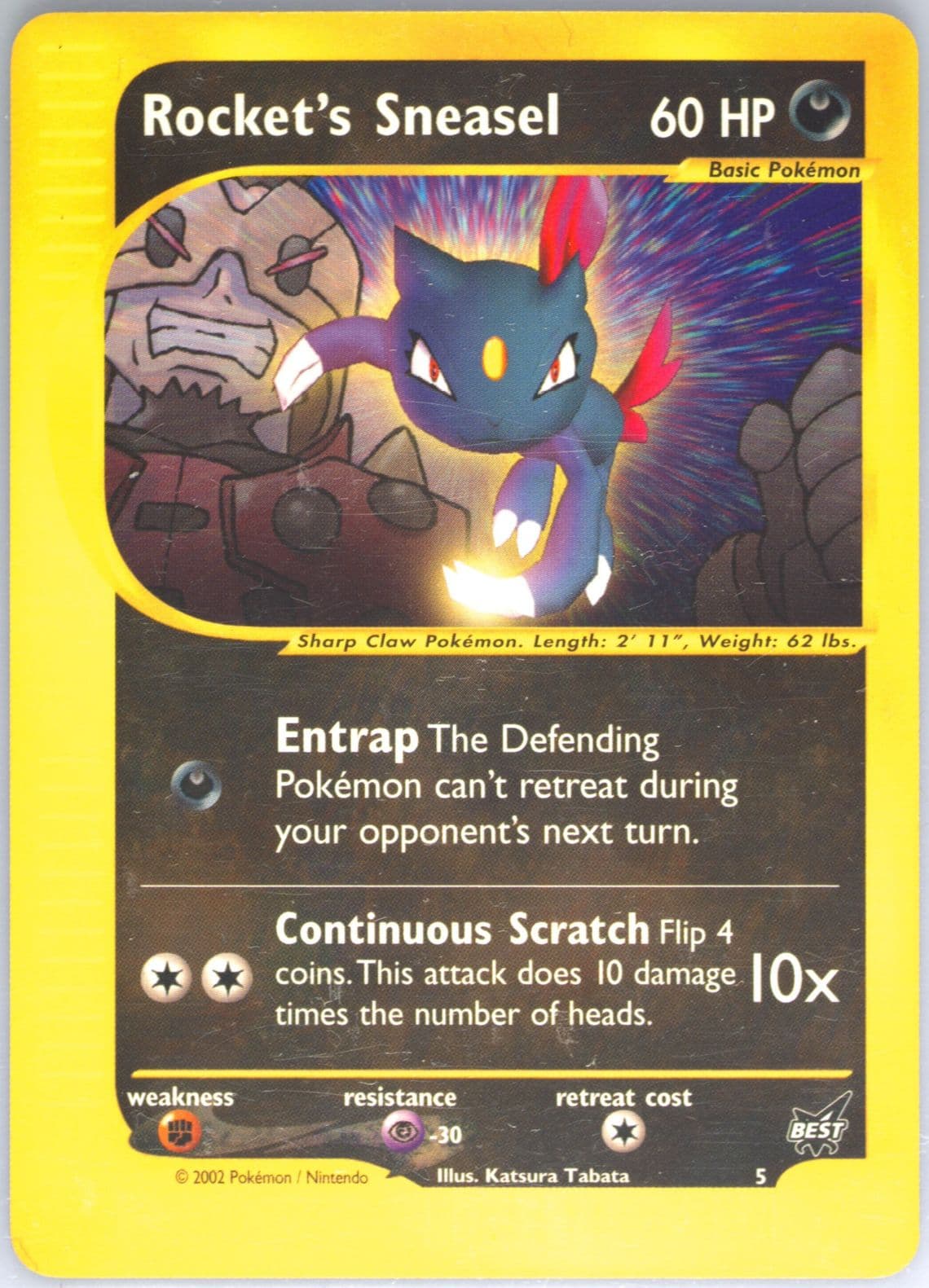 Rocket's Sneasel (5) 2003 Pokemon Best of Game Promo