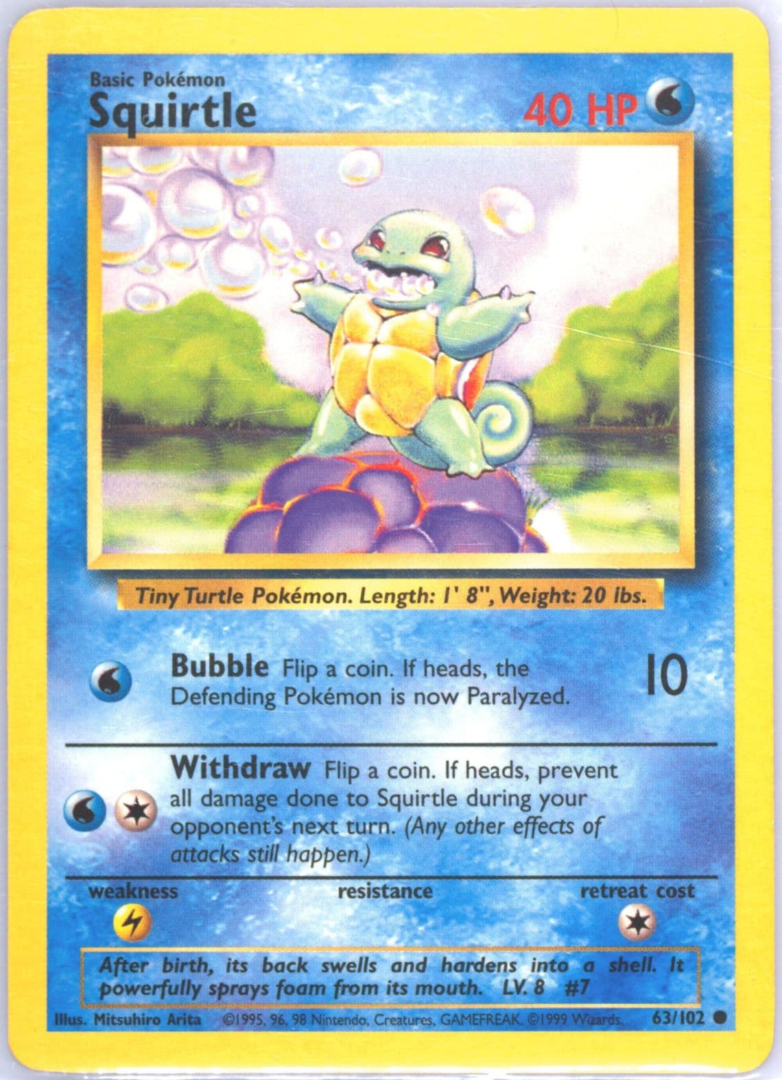 Squirtle Trainer Deck B (63) 1999 Pokemon Game