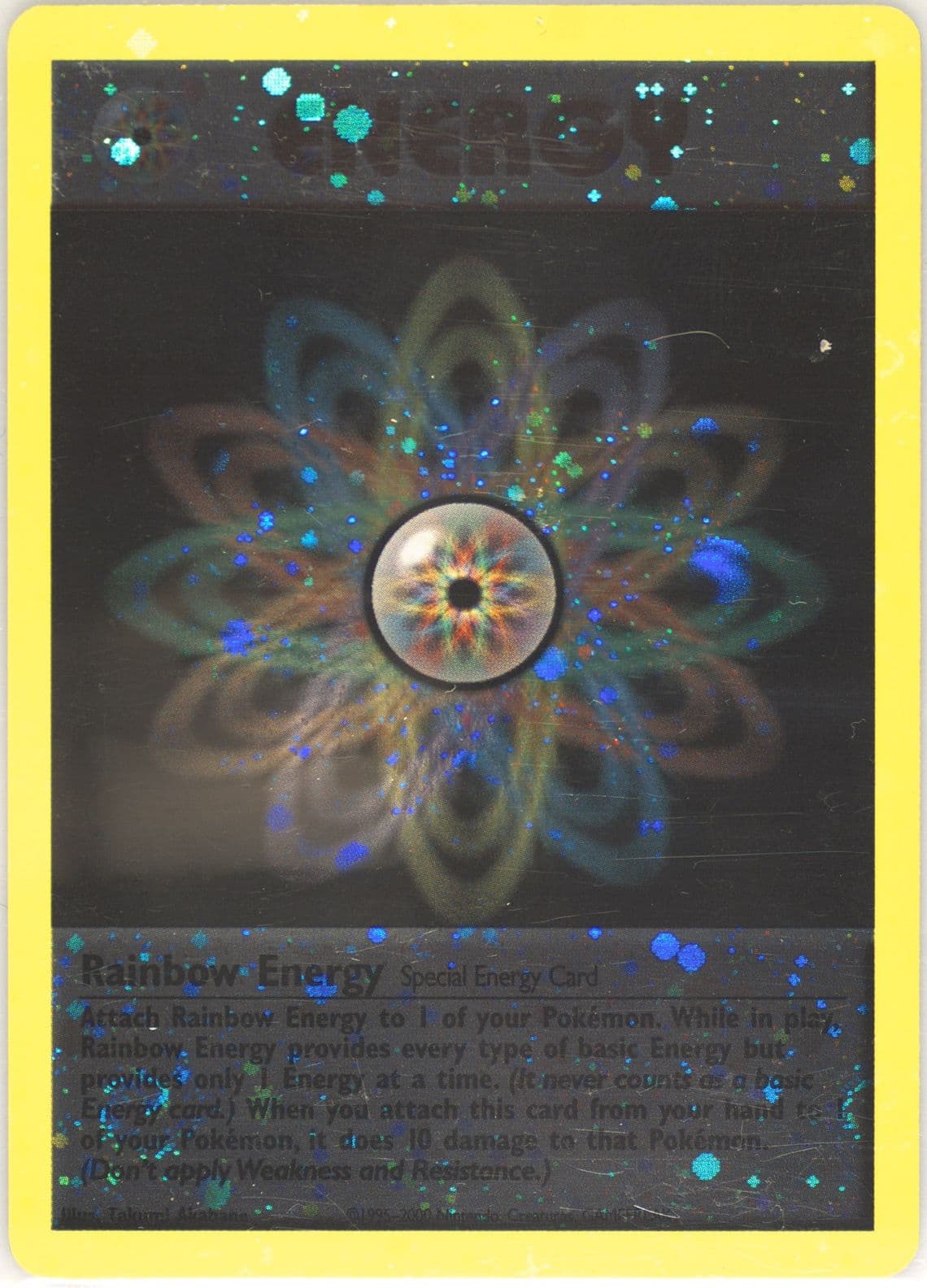 Rainbow Energy-Reverse Foil 2002 Pokemon League Energize Your Game Cycle