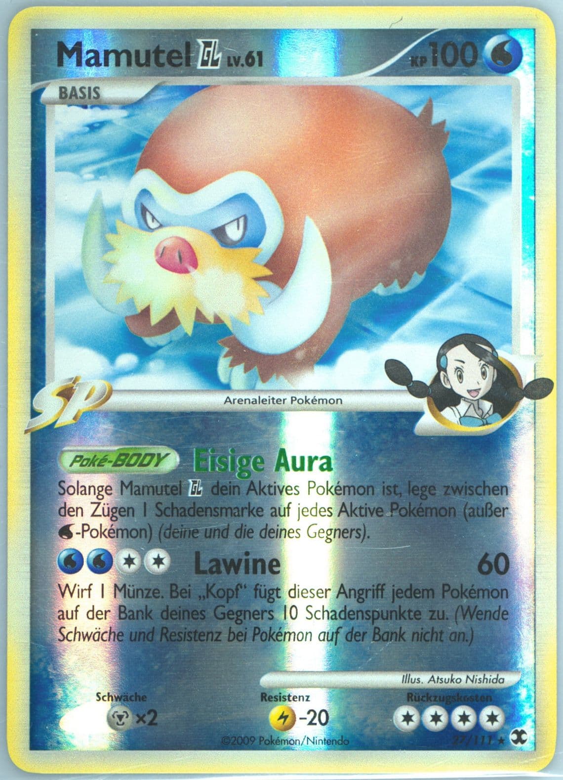 Mamutel GL-Reverse Foil German (27) 2009 Pokemon Platinum Rising Rivals