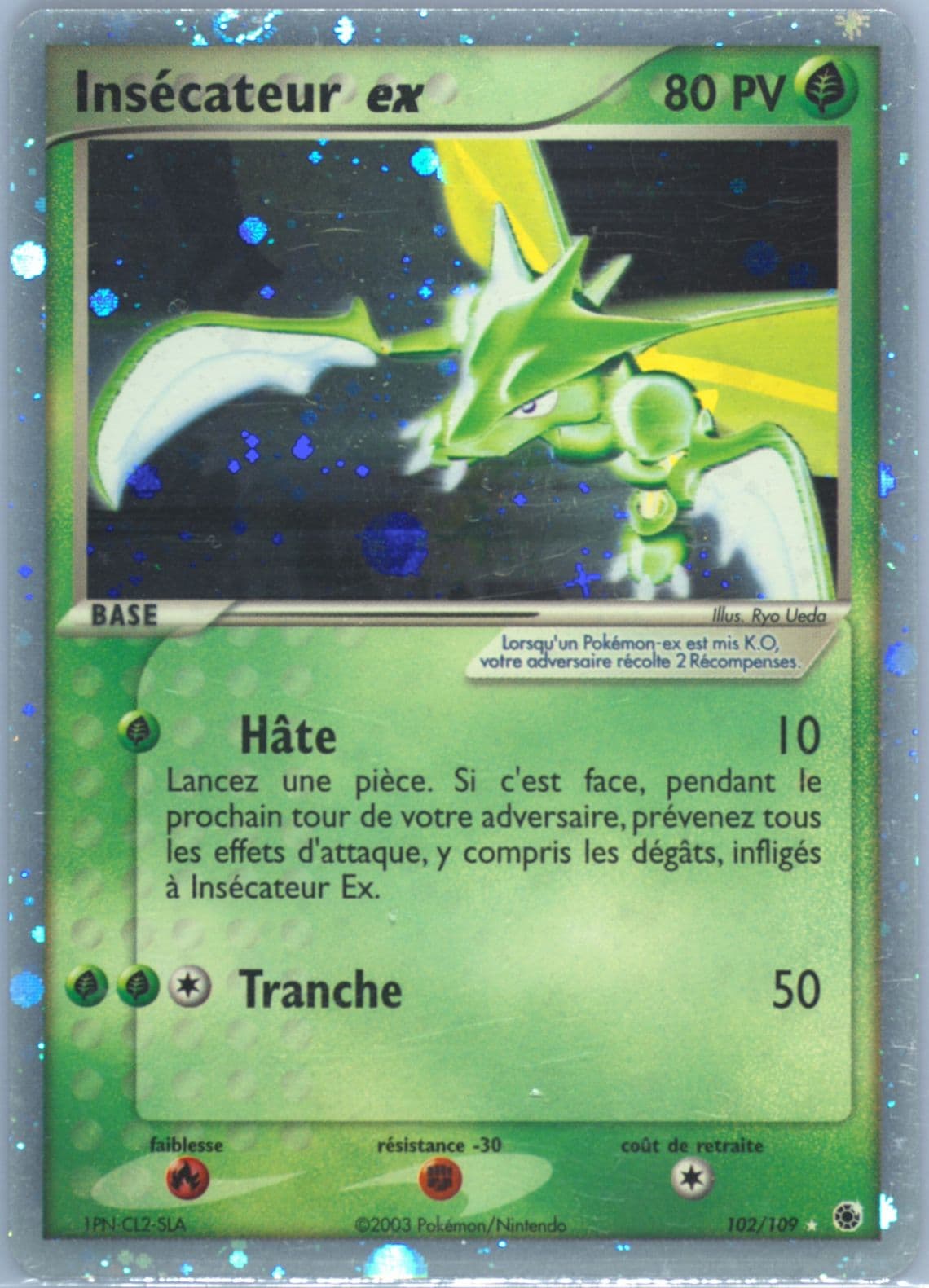 Insecateur EX-Holo French (102) 2003 Pokemon EX Ruby & Sapphire