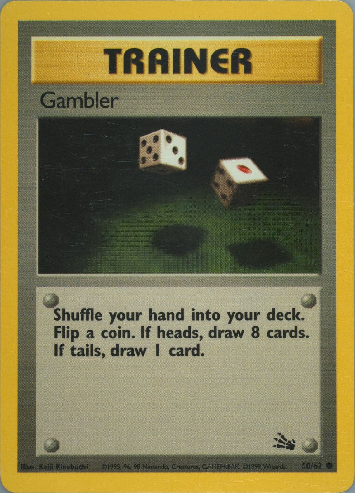 Gambler (60) 1999 Pokemon Fossil