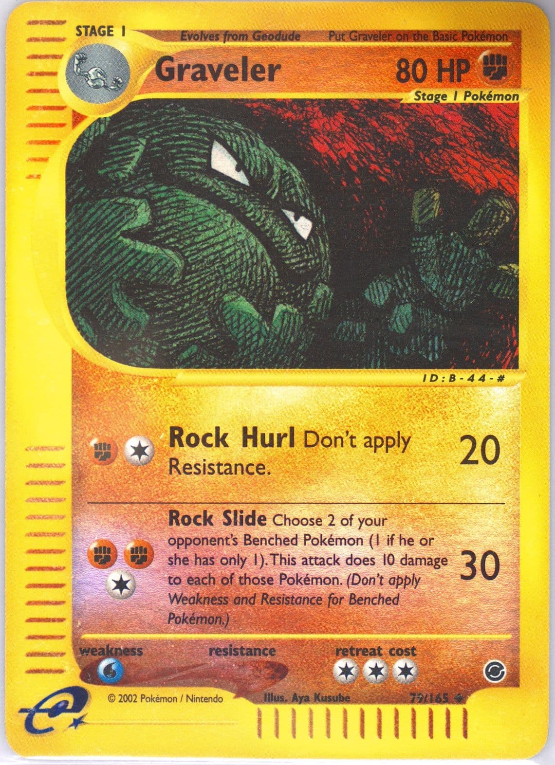 Graveler-Reverse Foil (79) 2002 Pokemon Expedition