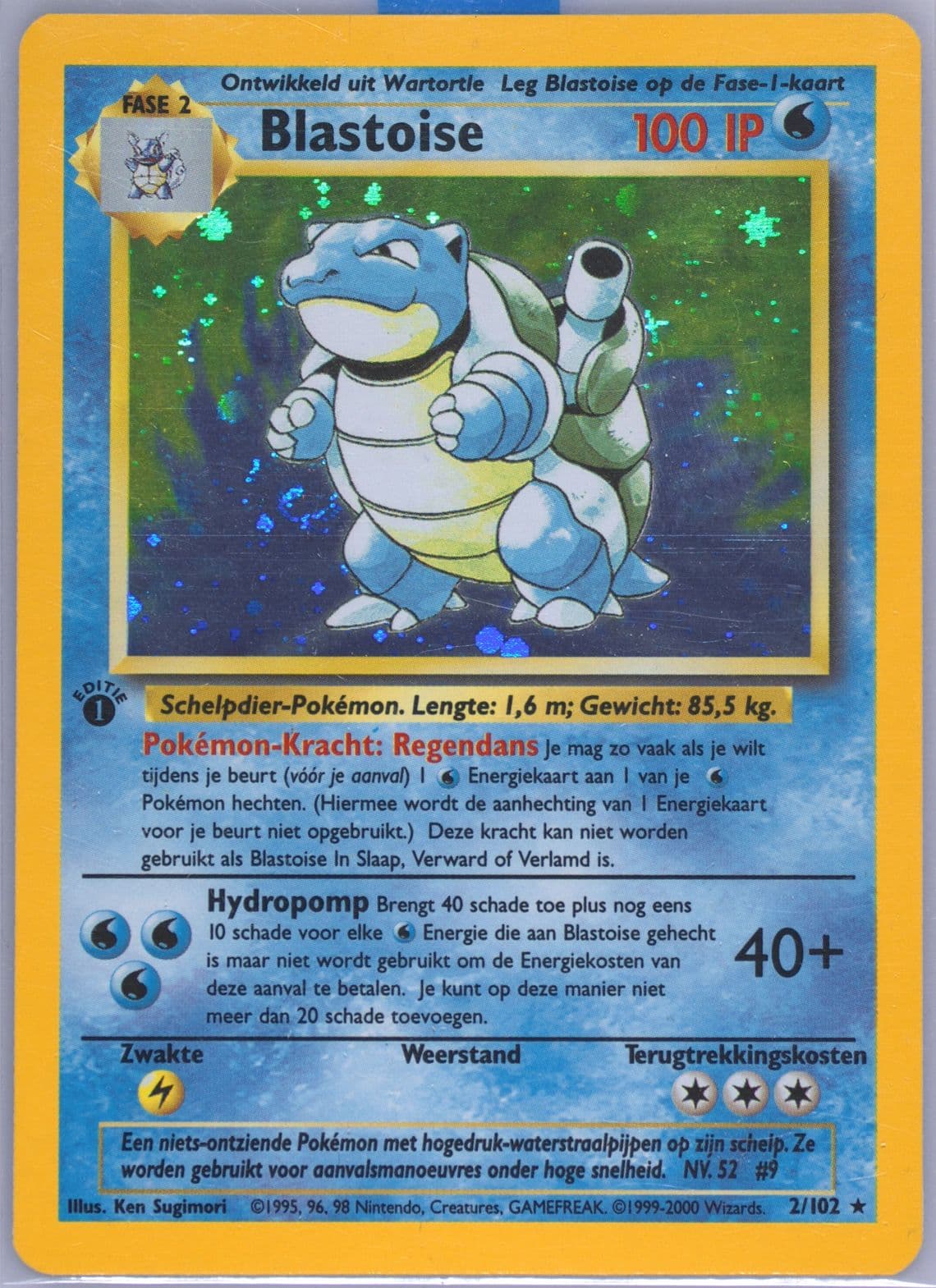 Blastoise-Holo 1st Edition (2) 1999 Pokemon Dutch
