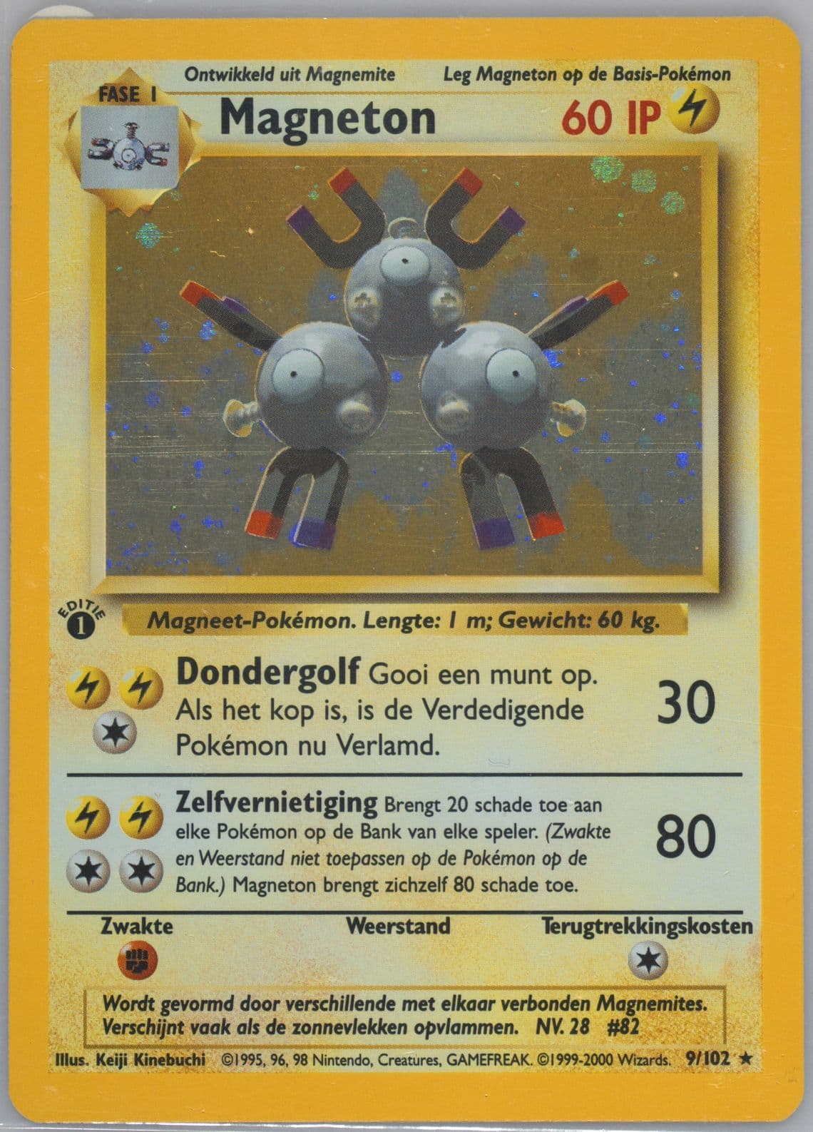 Magneton-Holo 1st Edition (9) 1999 Pokemon Dutch