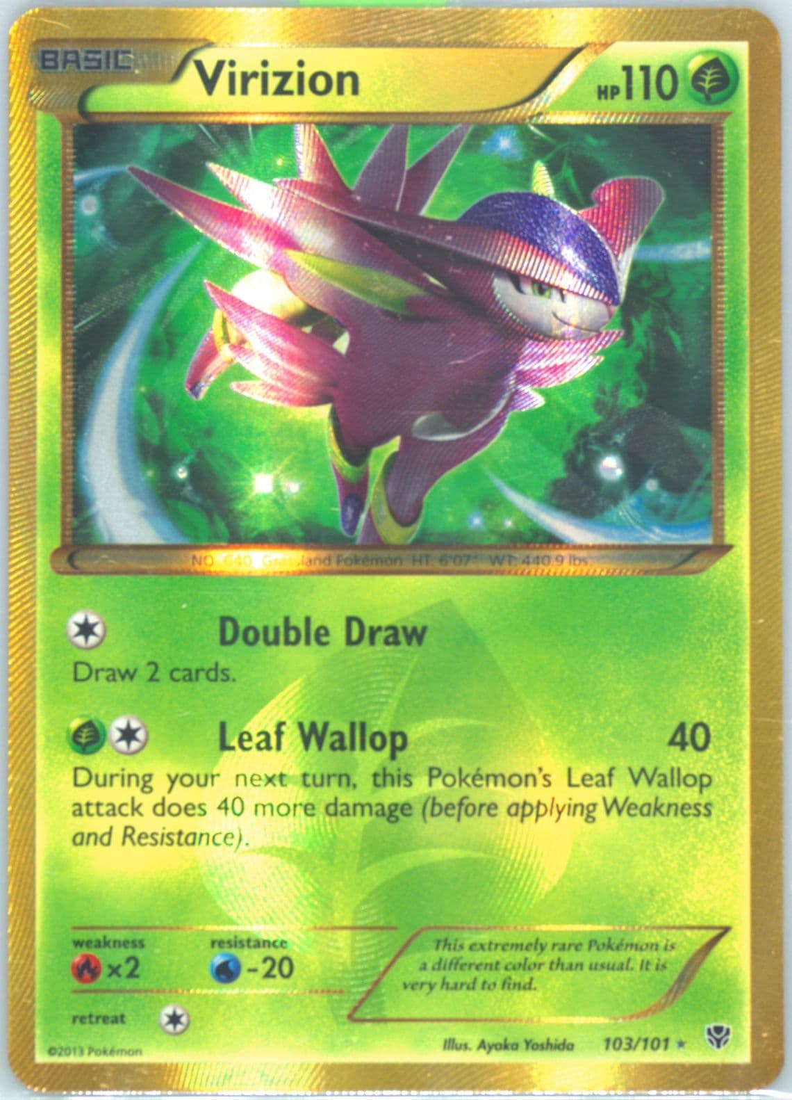 Virizion (103) 2013 Pokemon Black & White Plasma Blast