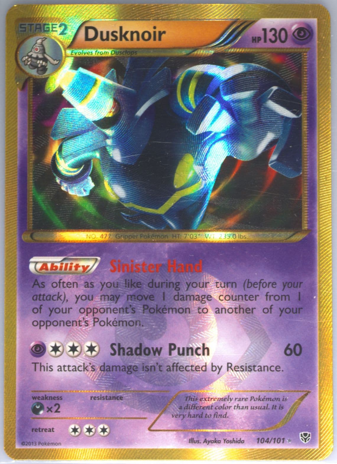 Dusknoir (104) 2013 Pokemon Black & White Plasma Blast