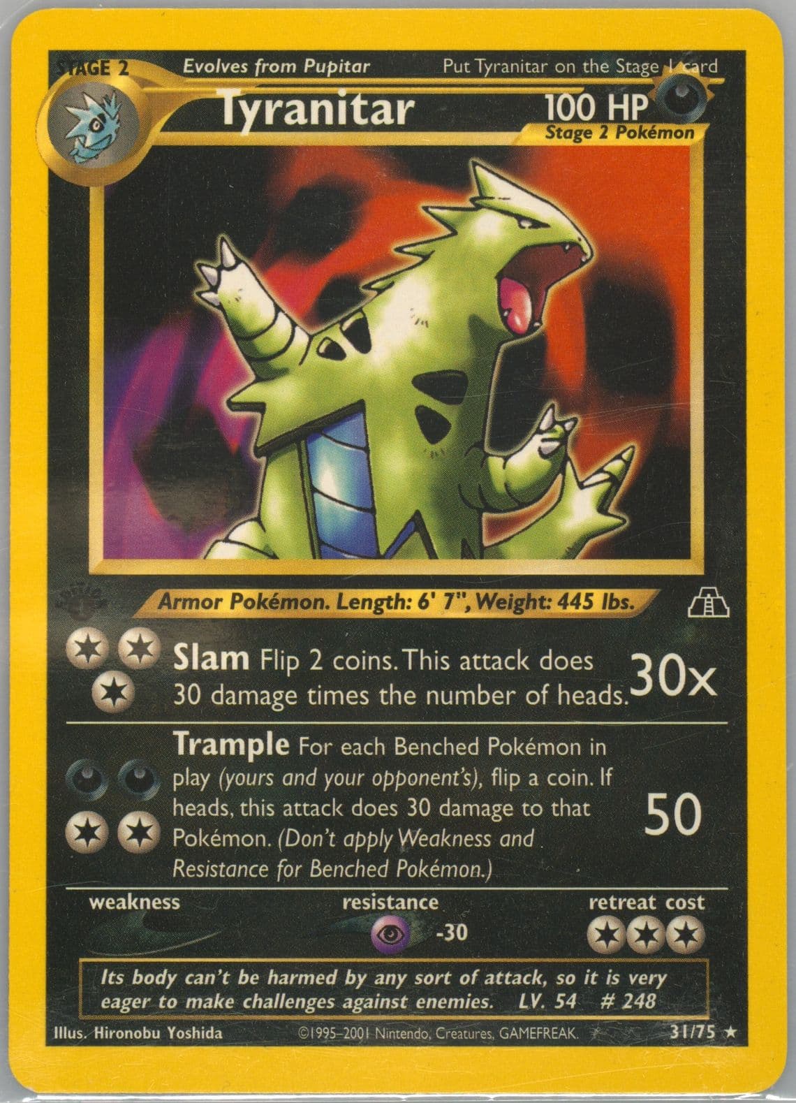 Tyranitar 1st Edition (31) 2001 Pokemon Neo Discovery