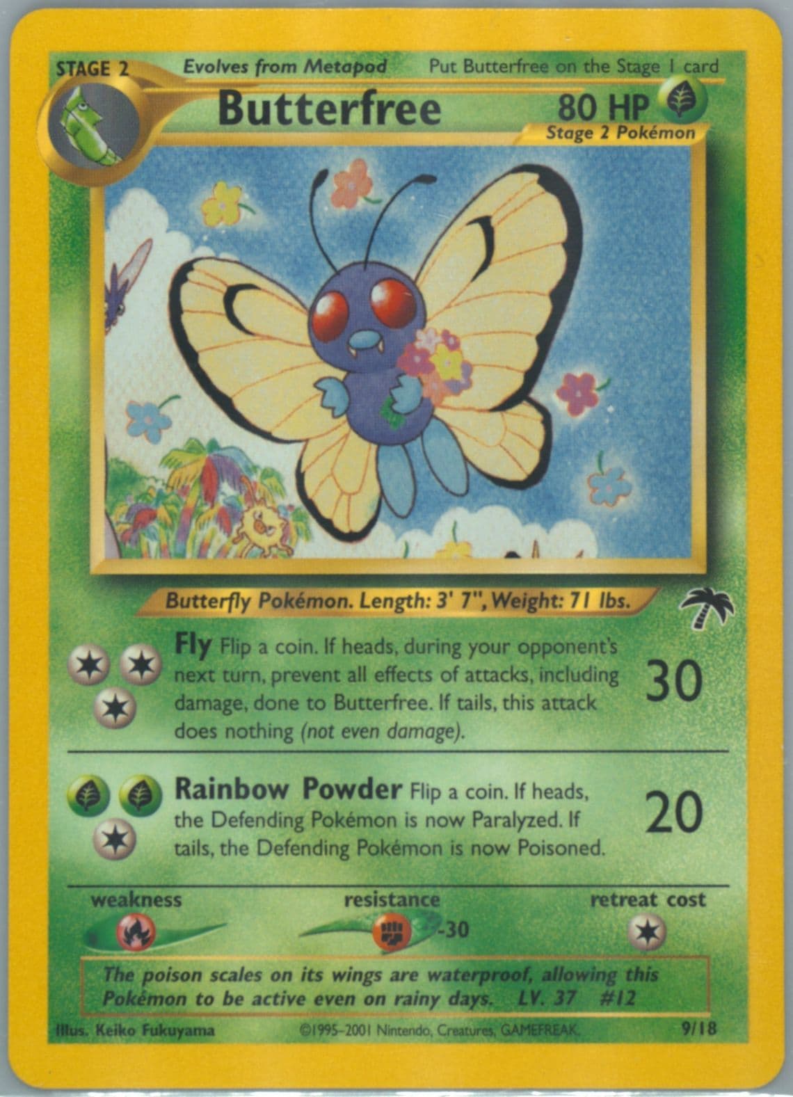 Butterfree (9) 2001 Pokemon Southern Islands Promo