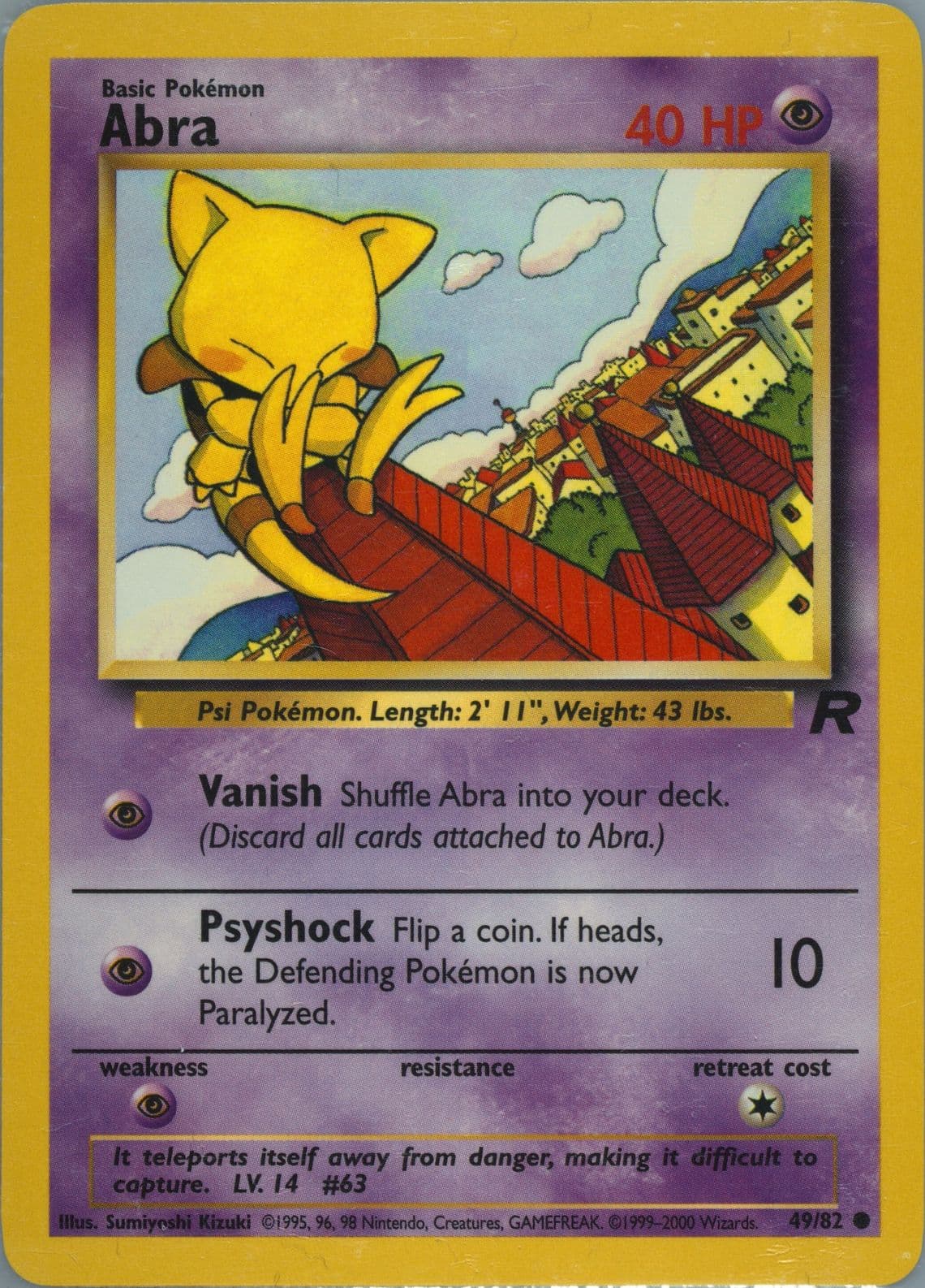 Abra (49) 2000 Pokemon Rocket