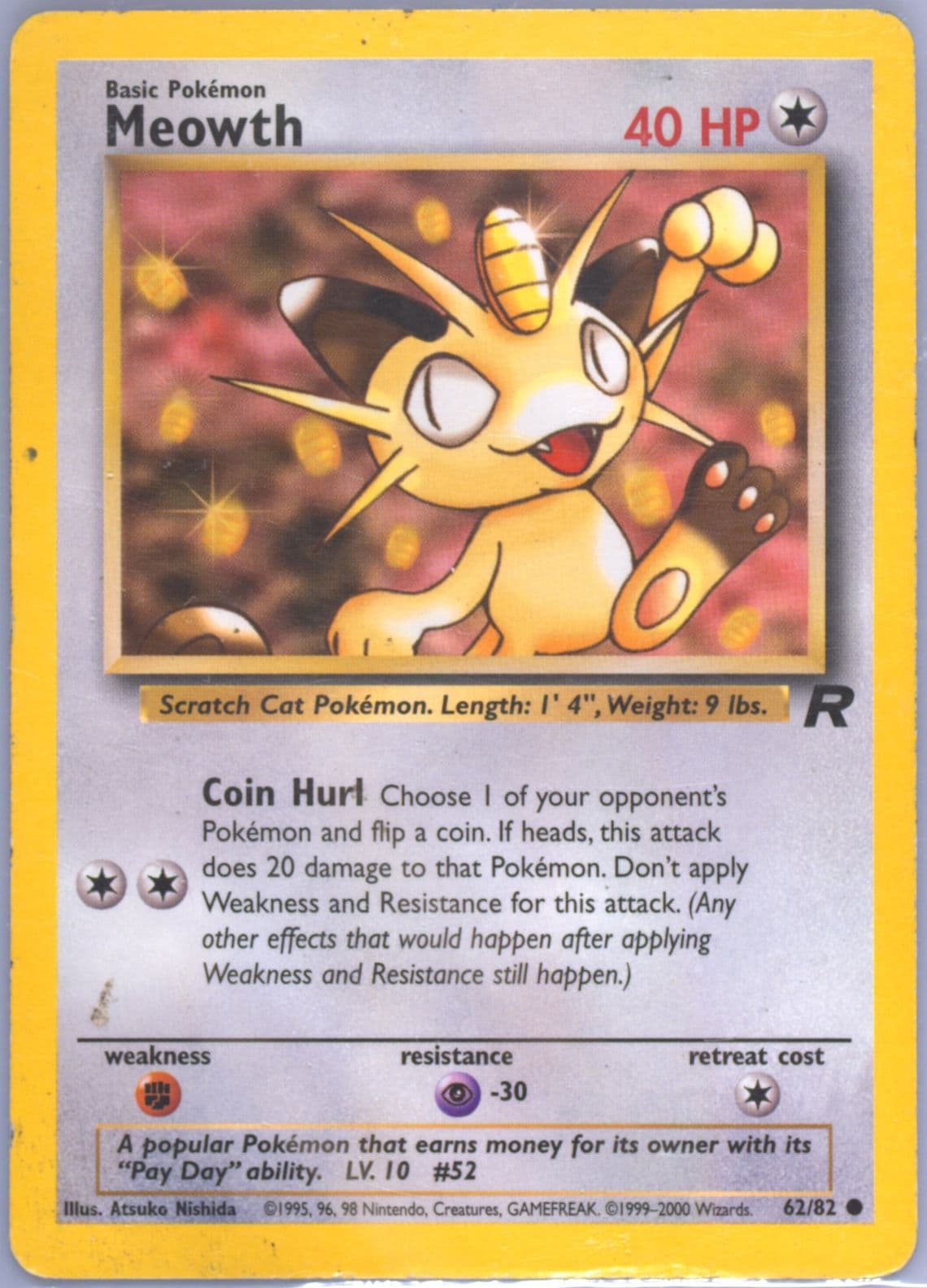 Meowth (62) 2000 Pokemon Rocket
