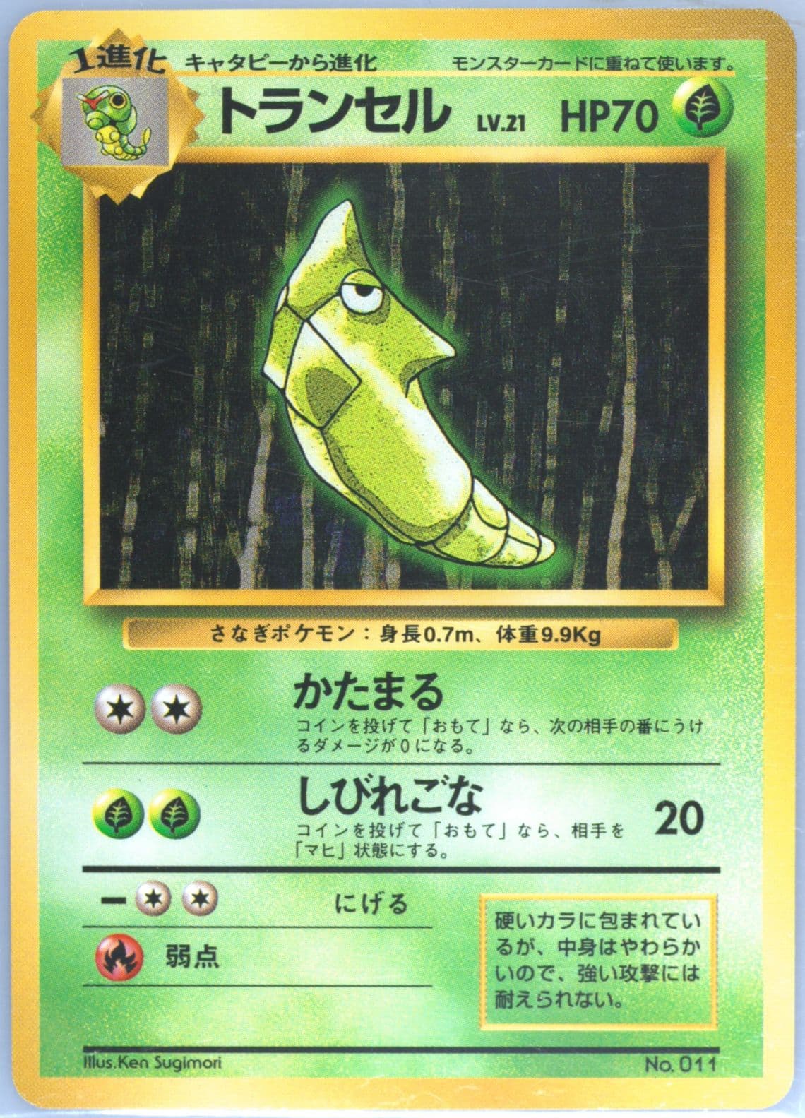 Metapod No Rarity Symbol (11) 1996 Pokemon Japanese Basic