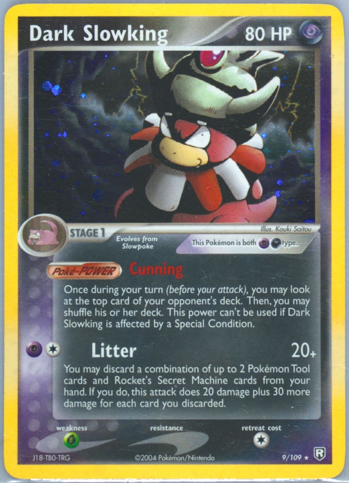 Dark Slowking-Holo (9) 2004 Pokemon EX Team Rocket Returns