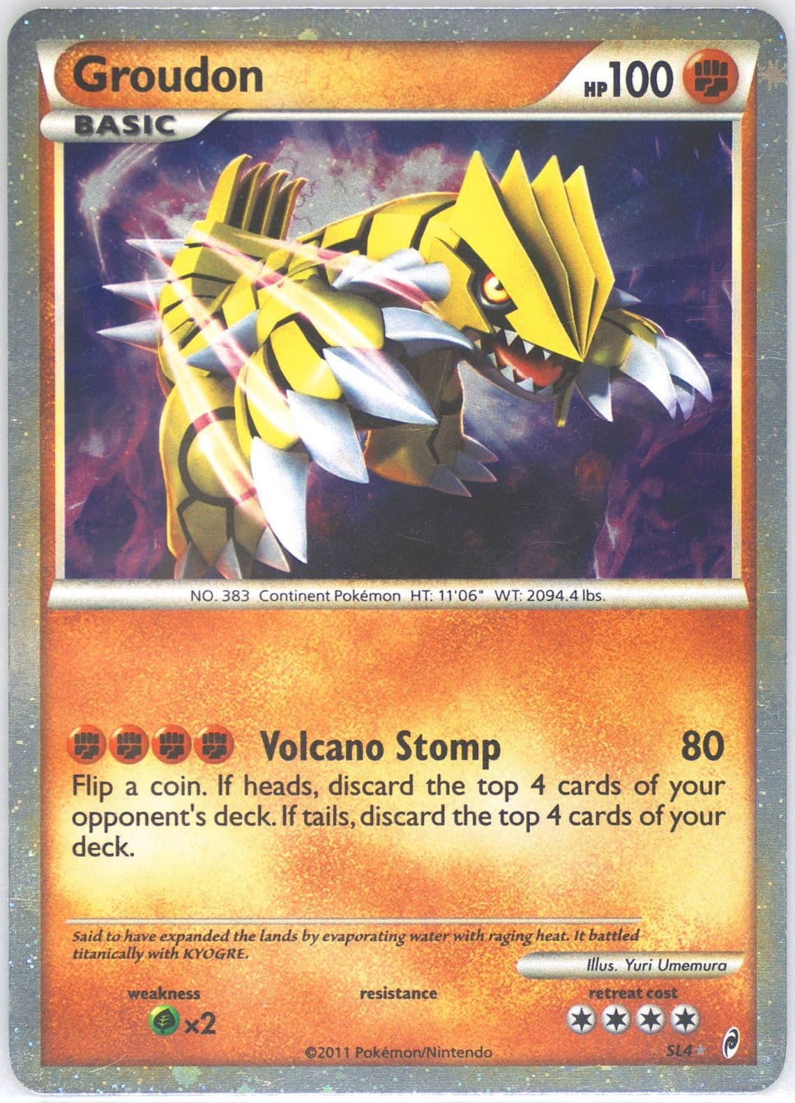 Groudon-Holo (SL4) 2011 Pokemon Call of Legends