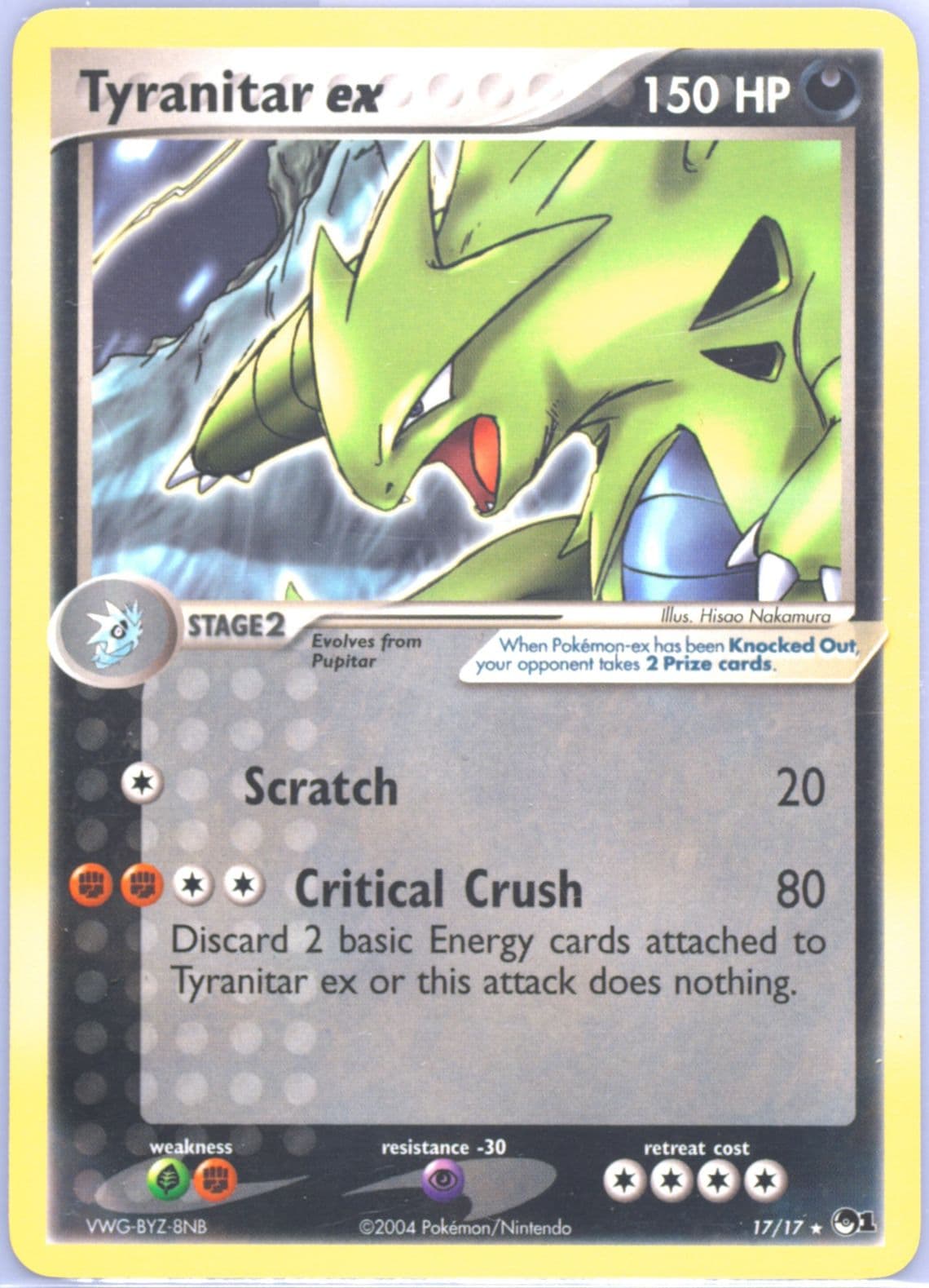 Tyranitar EX (17) 2004 Pokemon Pop Series 1