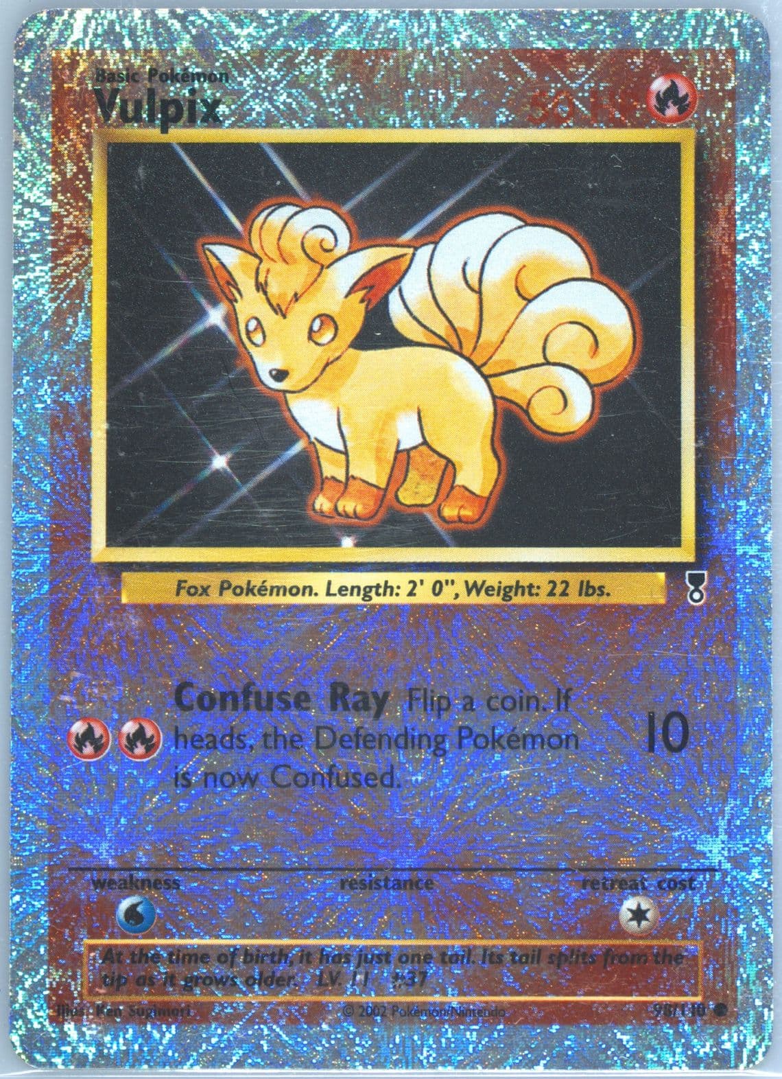 Vulpix-Reverse Foil (98) 2002 Pokemon Legendary Collection