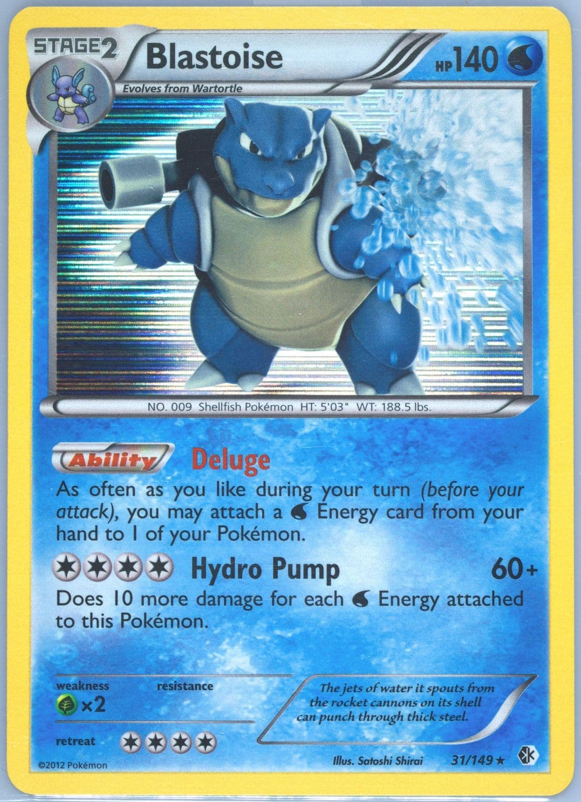 Blastoise-Holo (31) 2012 Pokemon Black & White Boundaries Crossed