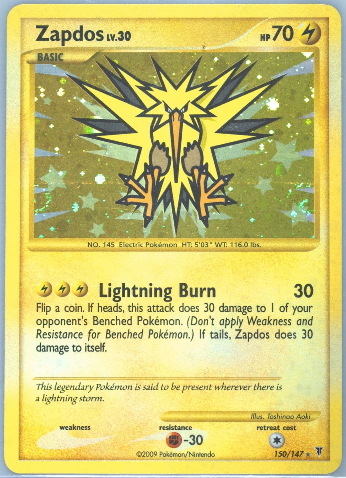 Zapdos-Holo (150) 2009 Pokemon Platinum Supreme Victors