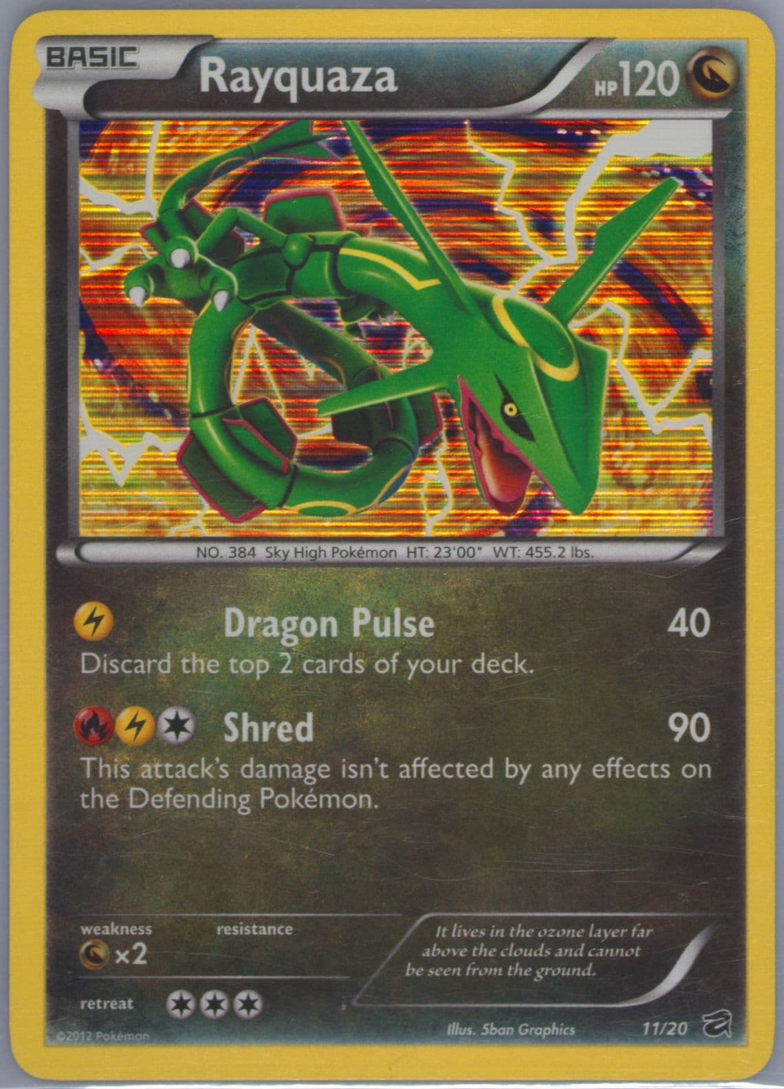 Rayquaza-Holo (11) 2012 Pokemon Black & White Dragon Vault