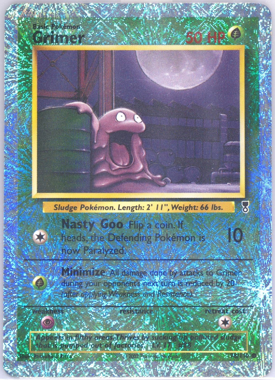 Grimer-Reverse Foil (78) 2002 Pokemon Legendary Collection