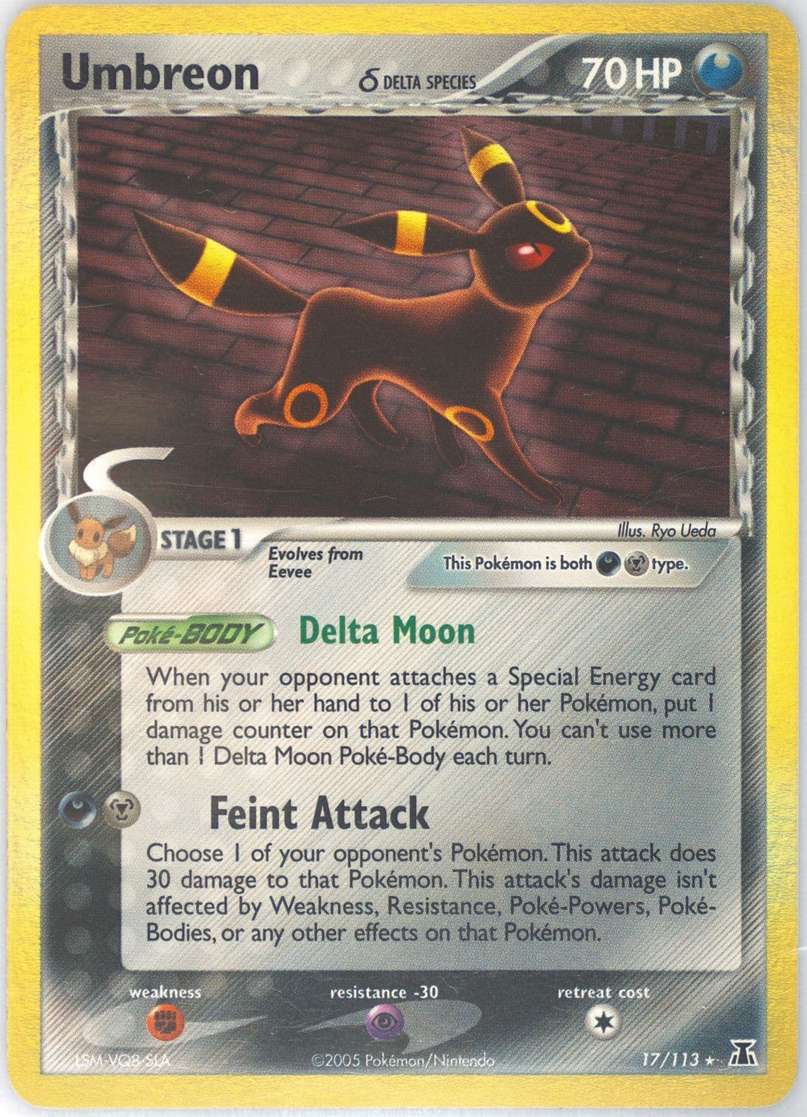 Umbreon-Holo (17) 2005 Pokemon EX Delta Species