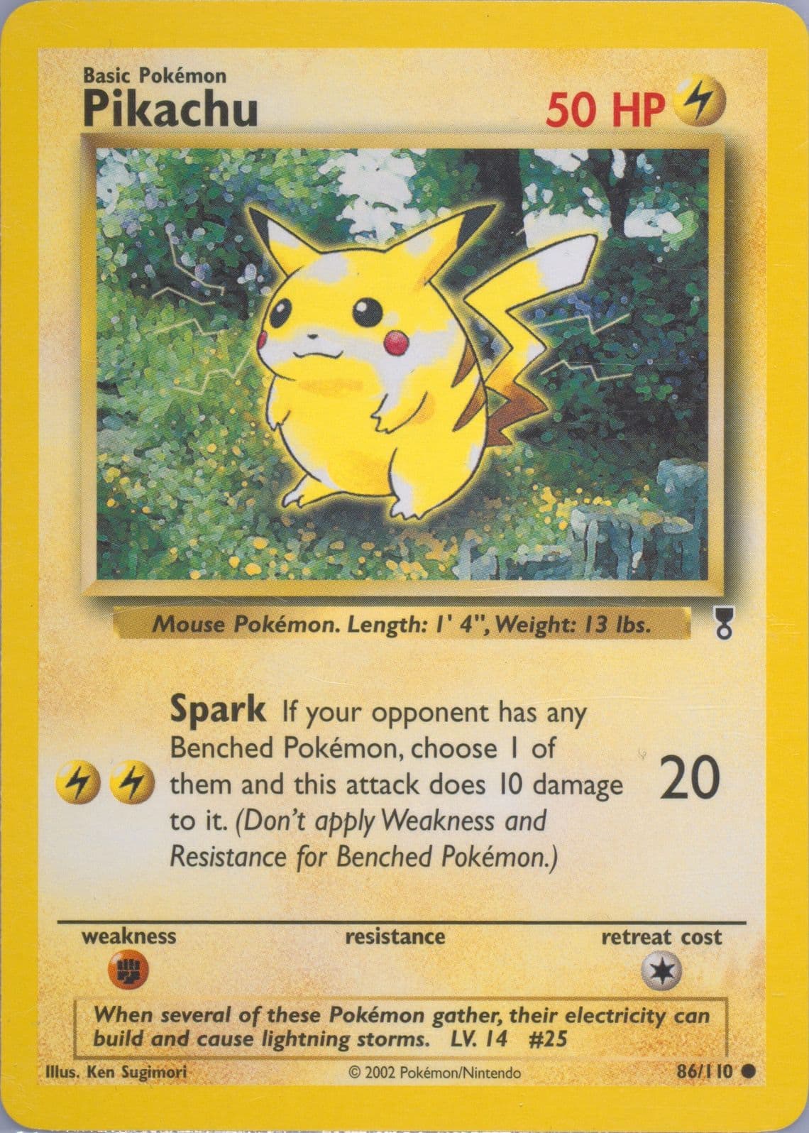 Pikachu (86) 2002 Pokemon Legendary Collection