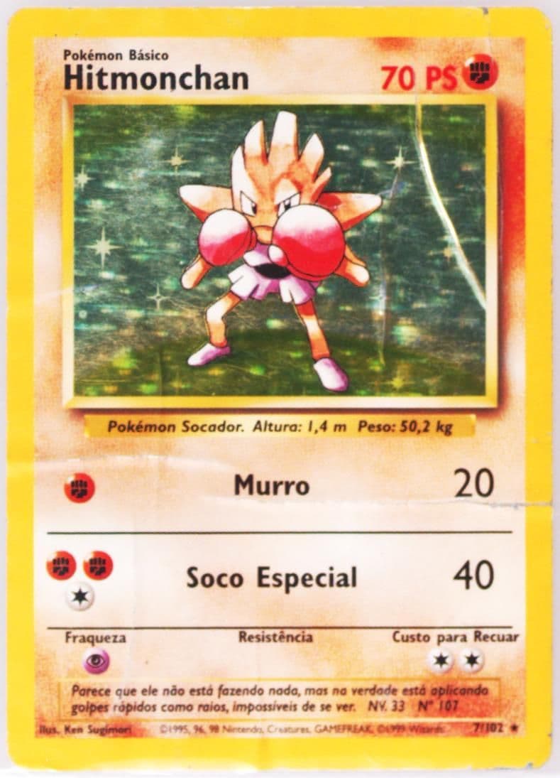 Hitmonchan-Holo (7) 1999 Pokemon Portuguese