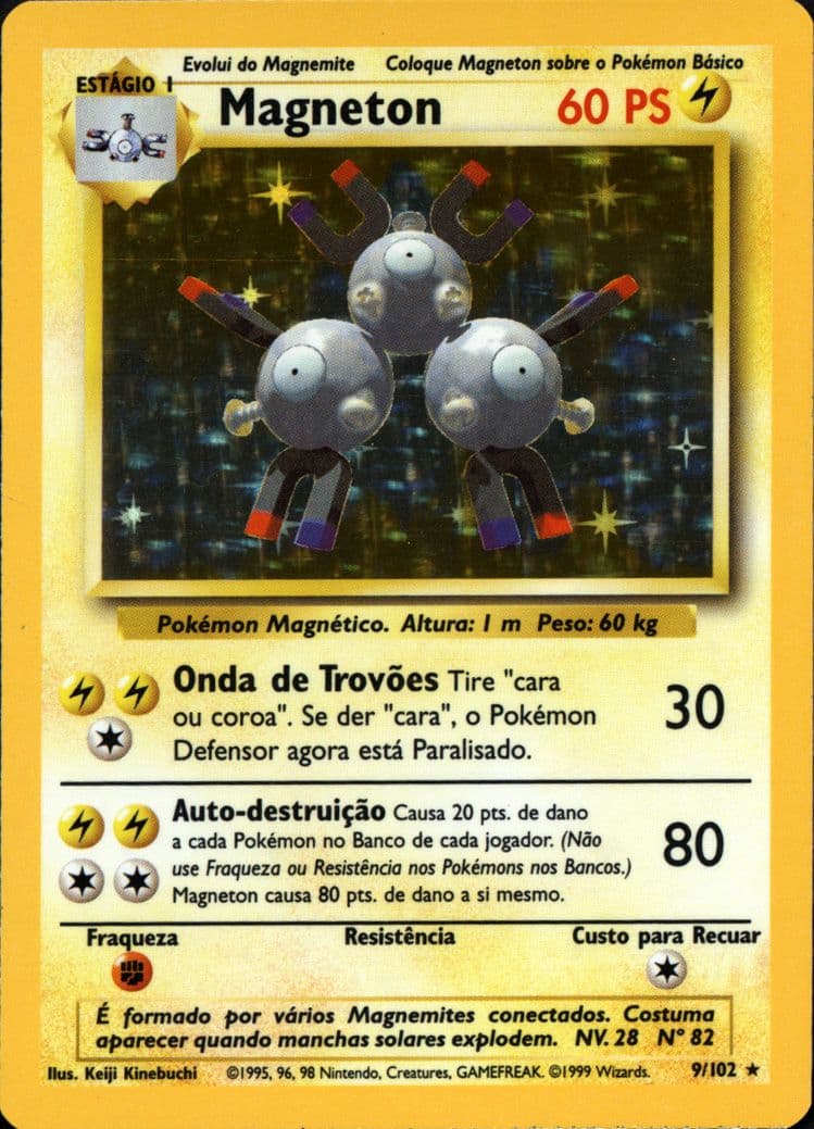 Magneton-Holo (9) 1999 Pokemon Portuguese