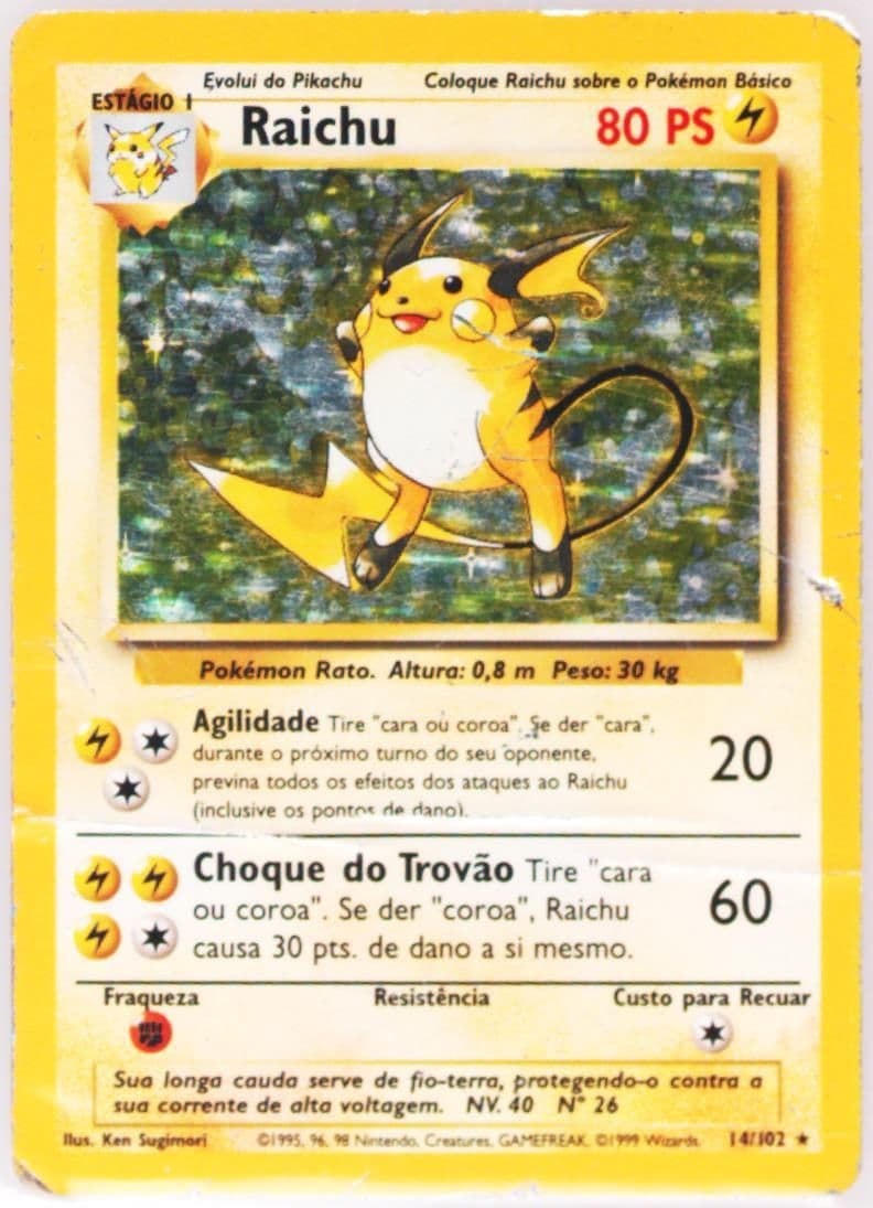 Raichu-Holo (14) 1999 Pokemon Portuguese