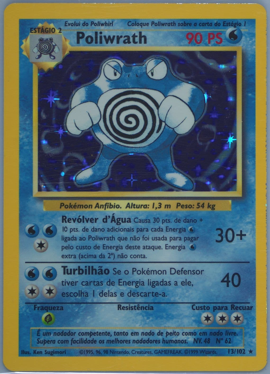 Poliwrath-Holo (13) 1999 Pokemon Portuguese