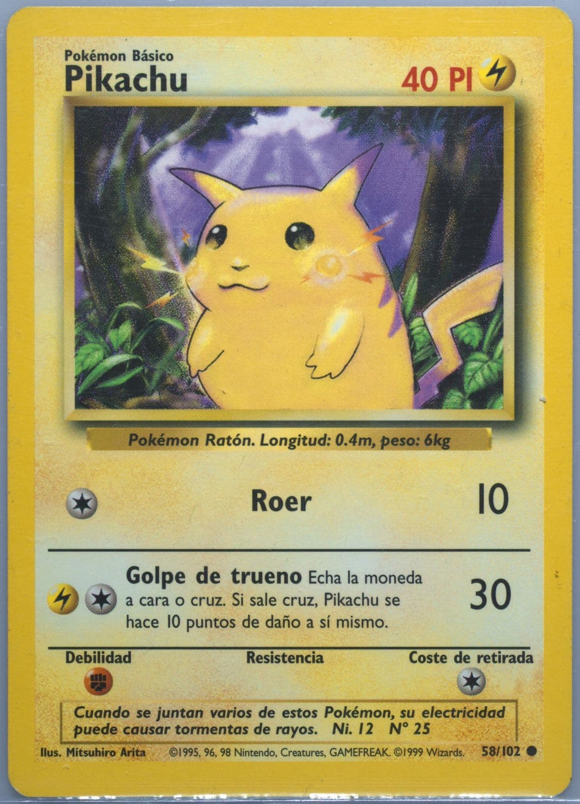 Pikachu (58) 1999 Pokemon Spanish