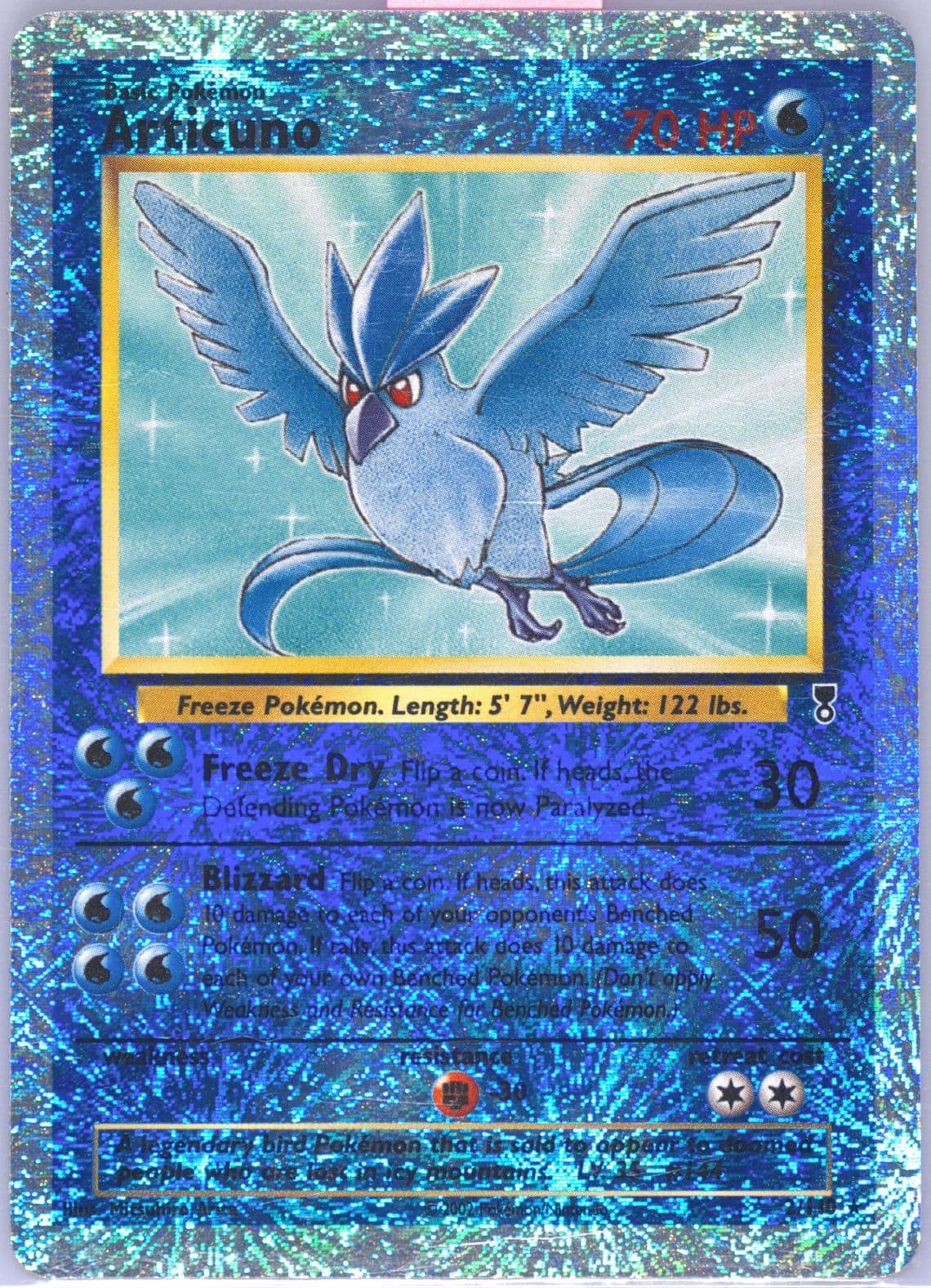 Articuno-Reverse Foil (2) 2002 Pokemon Legendary Collection