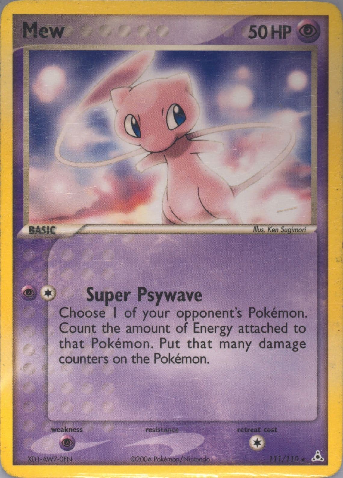 Mew Dvd Exclusive (111) 2006 Pokemon EX Holon Phantoms