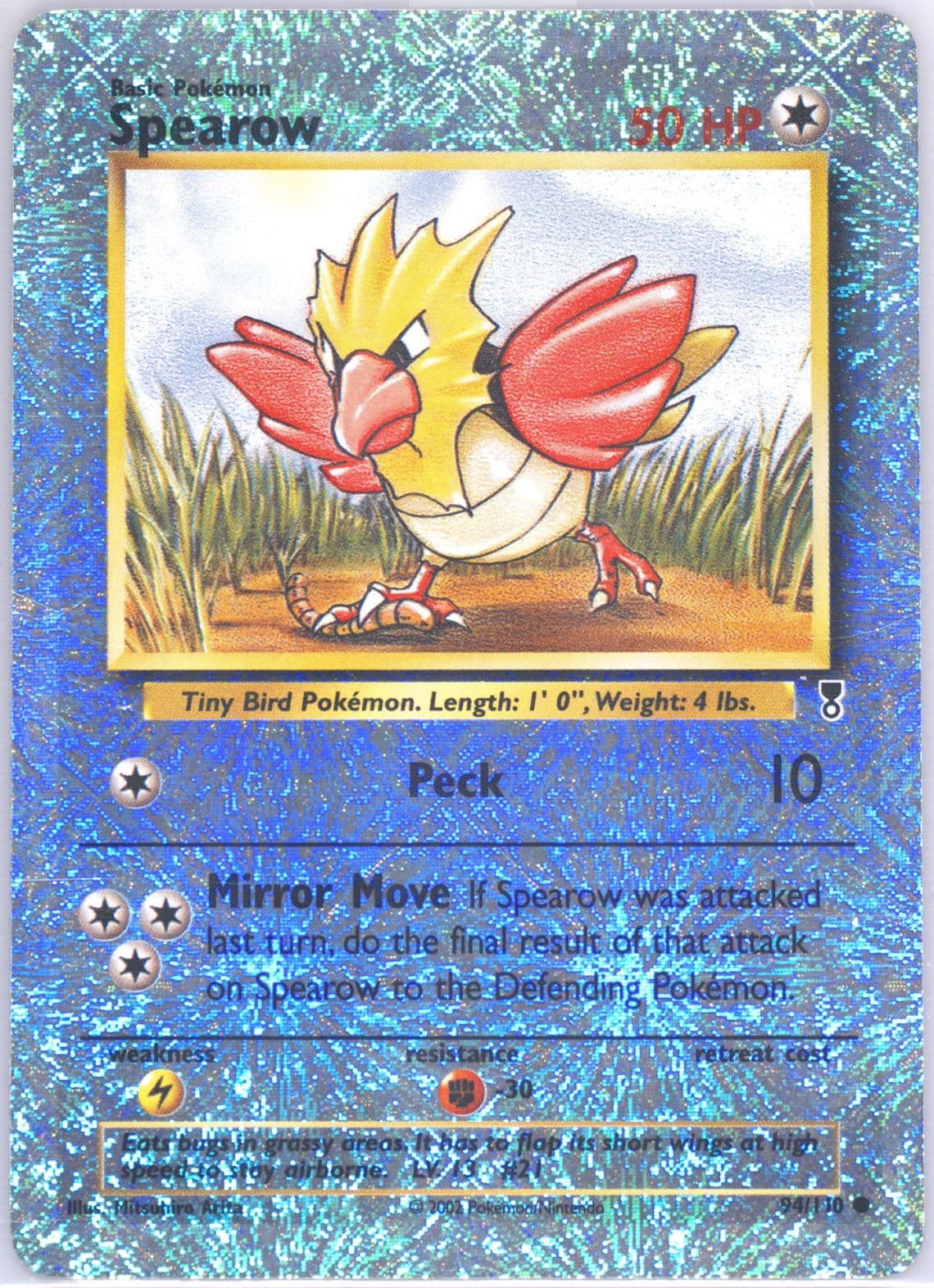 Spearow-Reverse Foil (94) 2002 Pokemon Legendary Collection