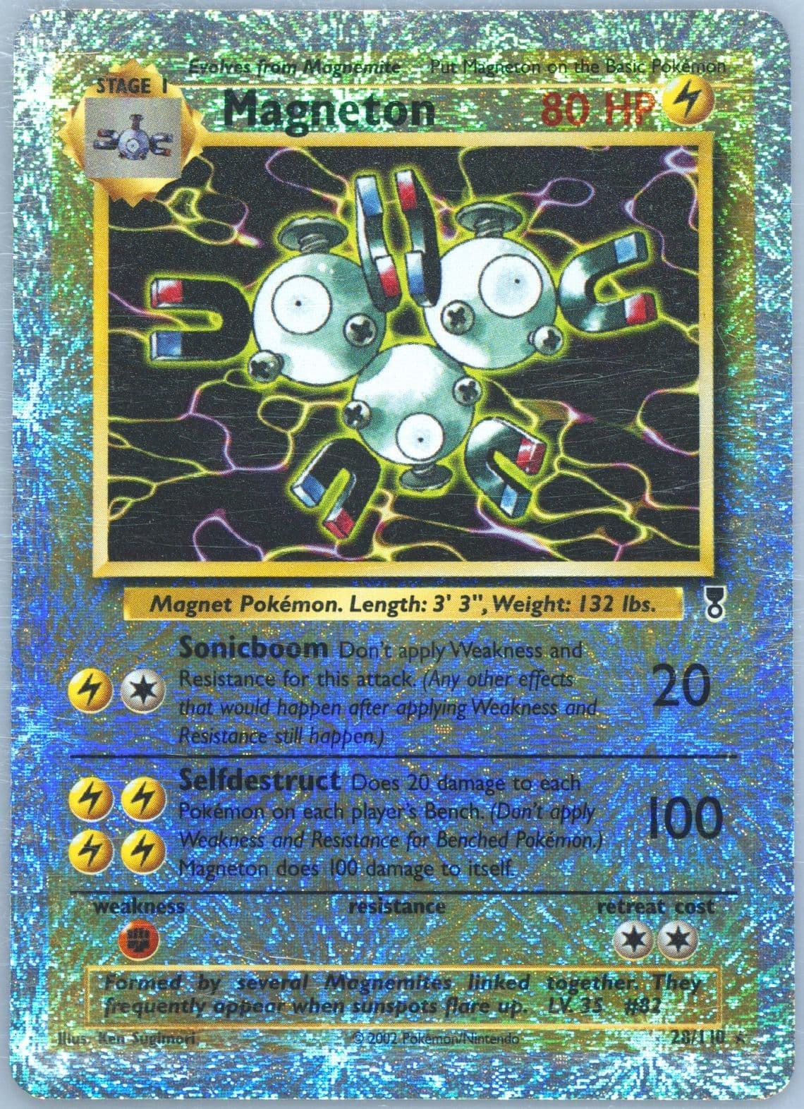 Magneton-Reverse Foil (28) 2002 Pokemon Legendary Collection