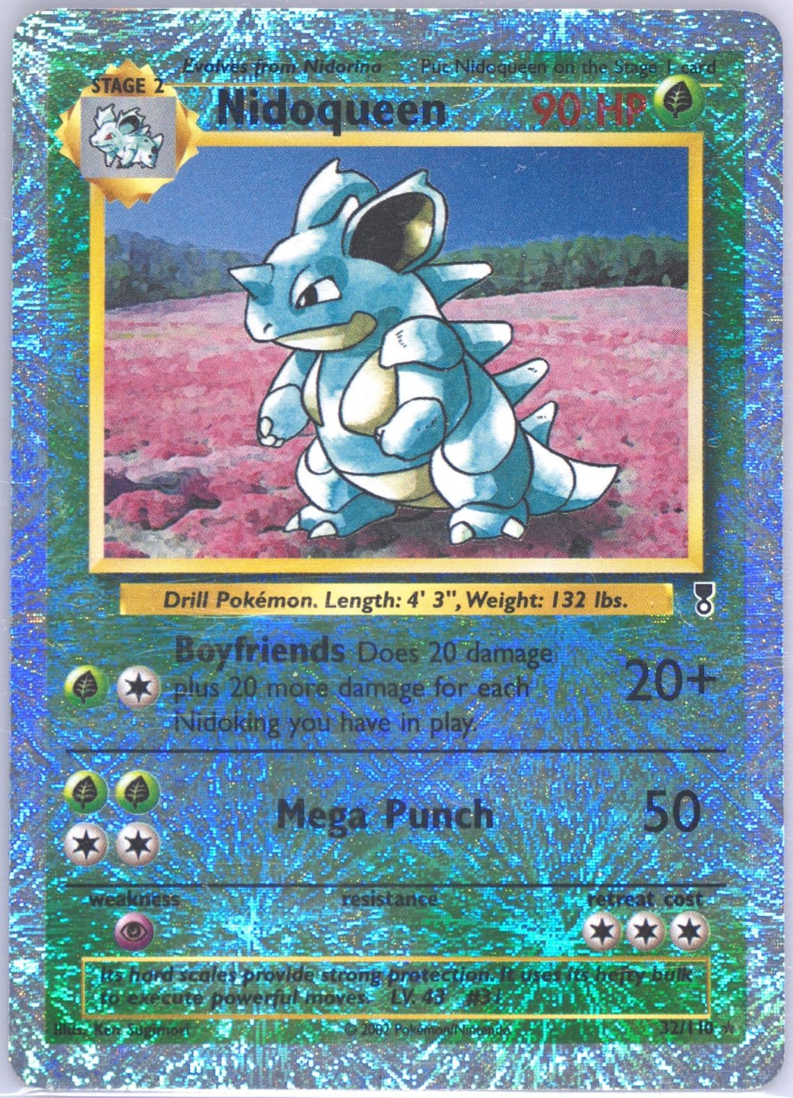 Nidoqueen-Reverse Foil (32) 2002 Pokemon Legendary Collection